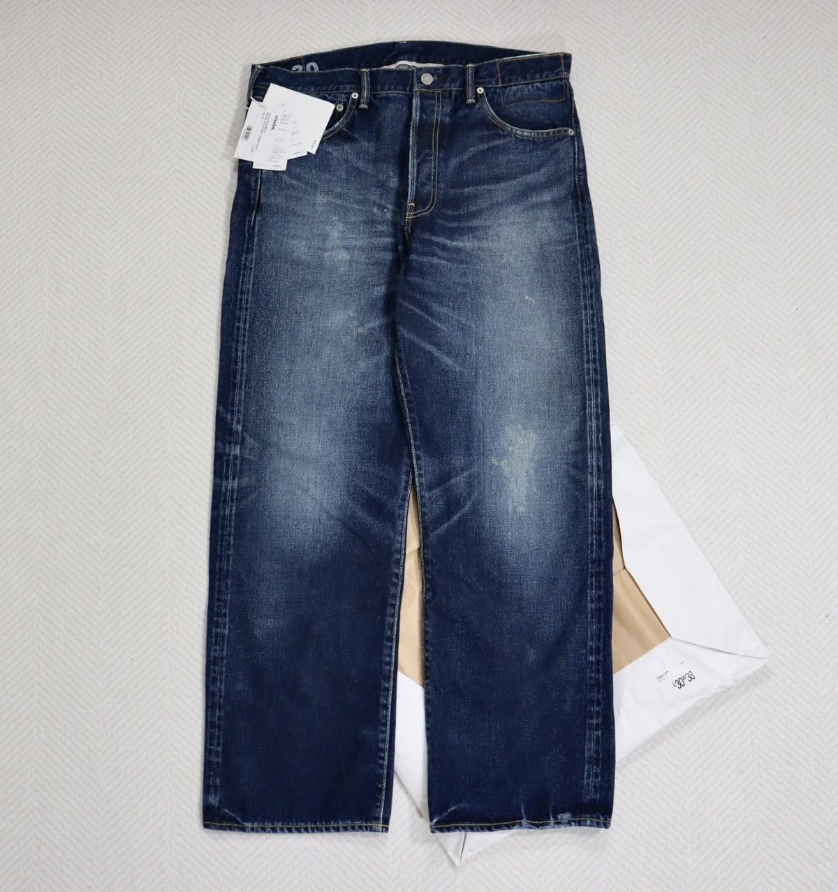 image of Visvim 22Ss 01D30 Social Sculpture 01 Damaged-30 in Navy, Men's (Size 36)