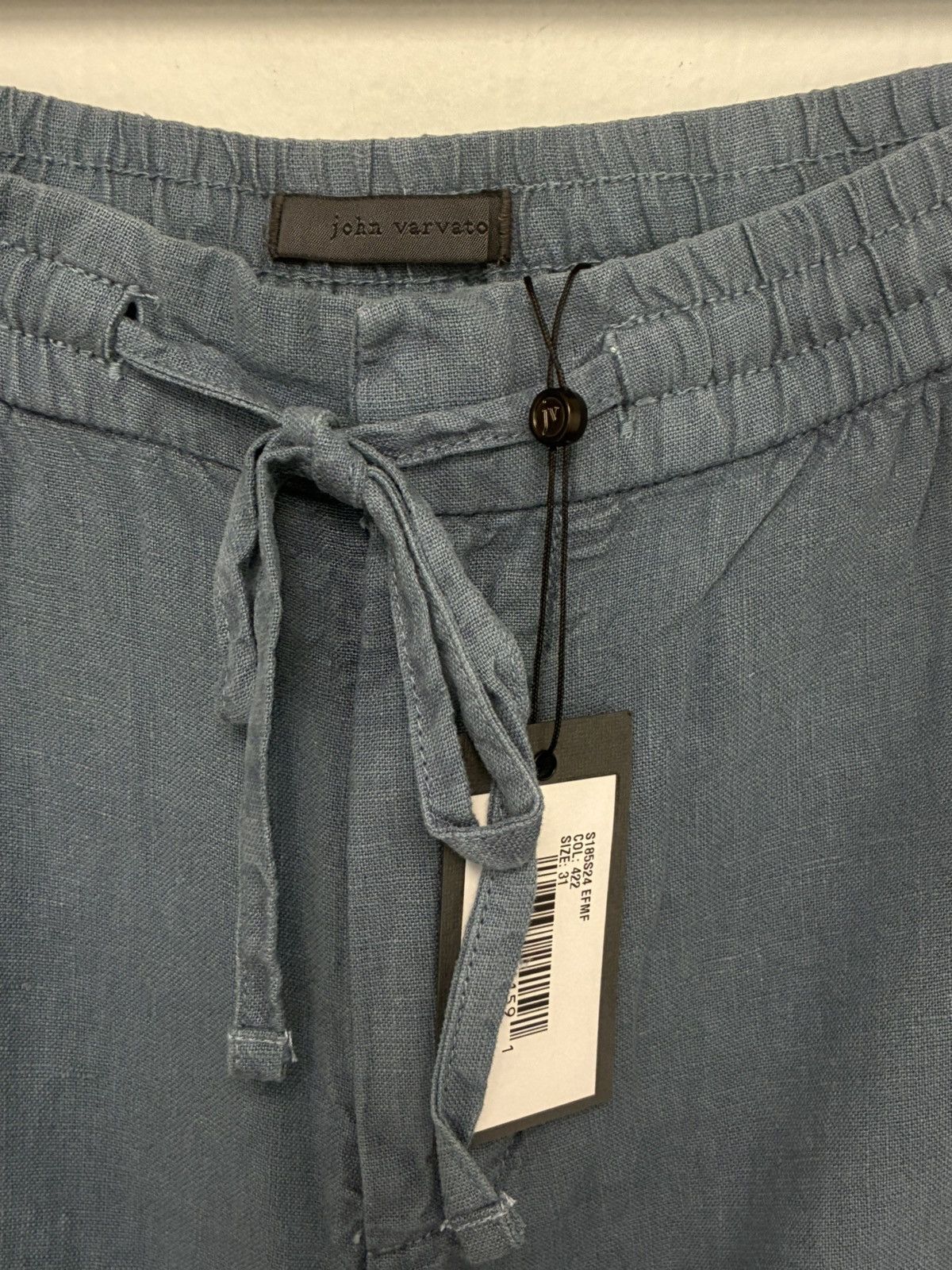 John Varvatos Linen Blend Drawstring Shorts 33 Size US 33 - 10 Thumbnail