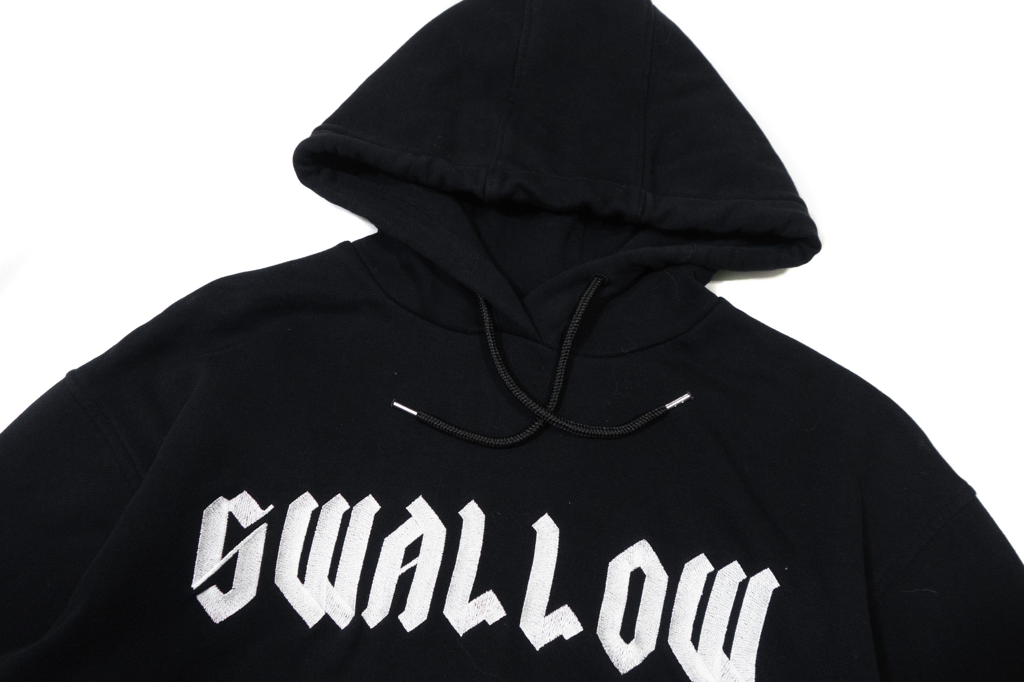 McQ Alexander McQueen Swallow Embroidered Logo Cropped Hoodie Size M / US 6-8 / IT 42-44 - 3 Thumbnail