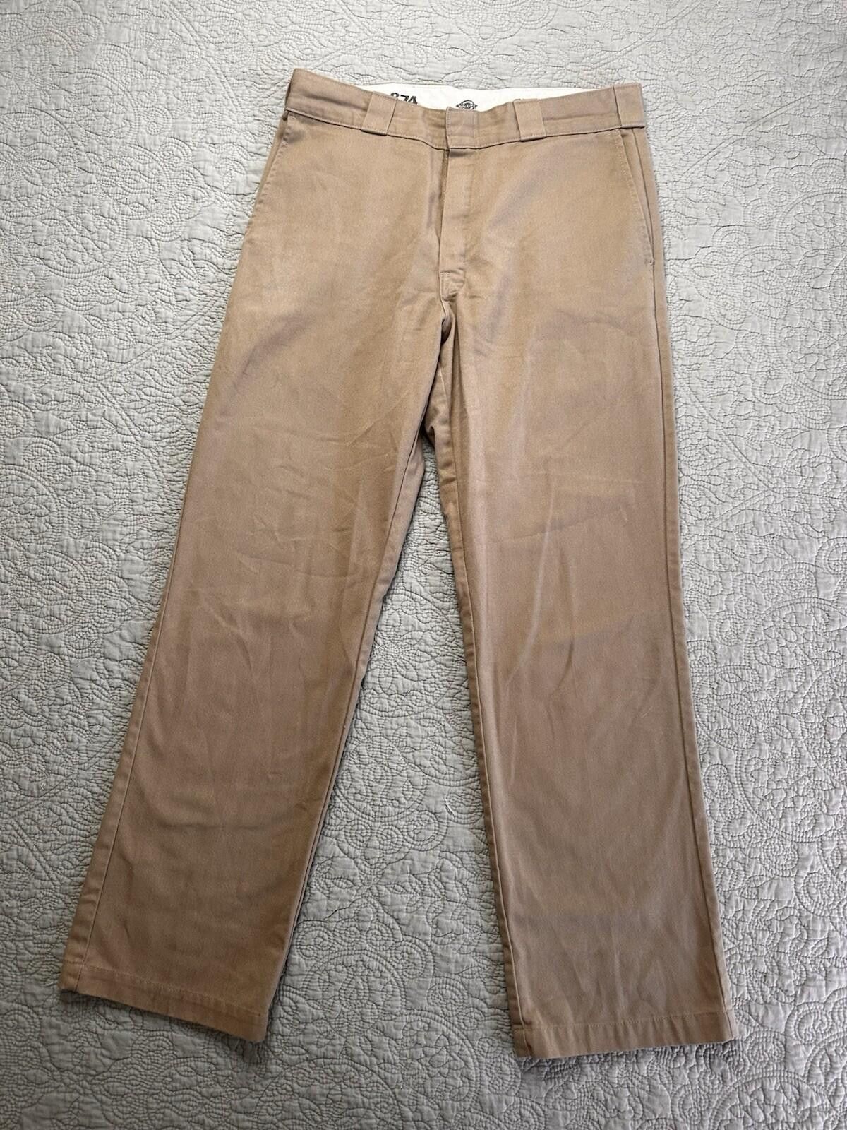 Dickies Dickies Men's Workwear Pants 874, Khaki, 32x34, Original Fit Size US 34 / EU 50 - 1 Thumbnail