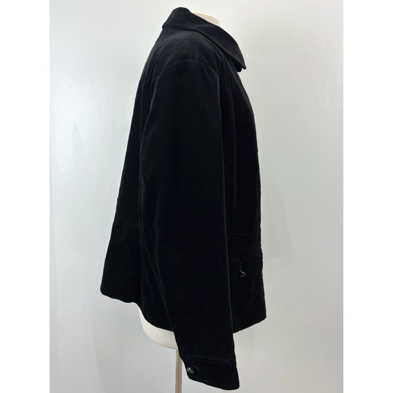 Talbots VINTAGE Talbots Velvet Jacket Women’s Plus Size 22W Black Casual Business Party 80s Womens Size 3XL / US 20-22 - 4 Thumbnail