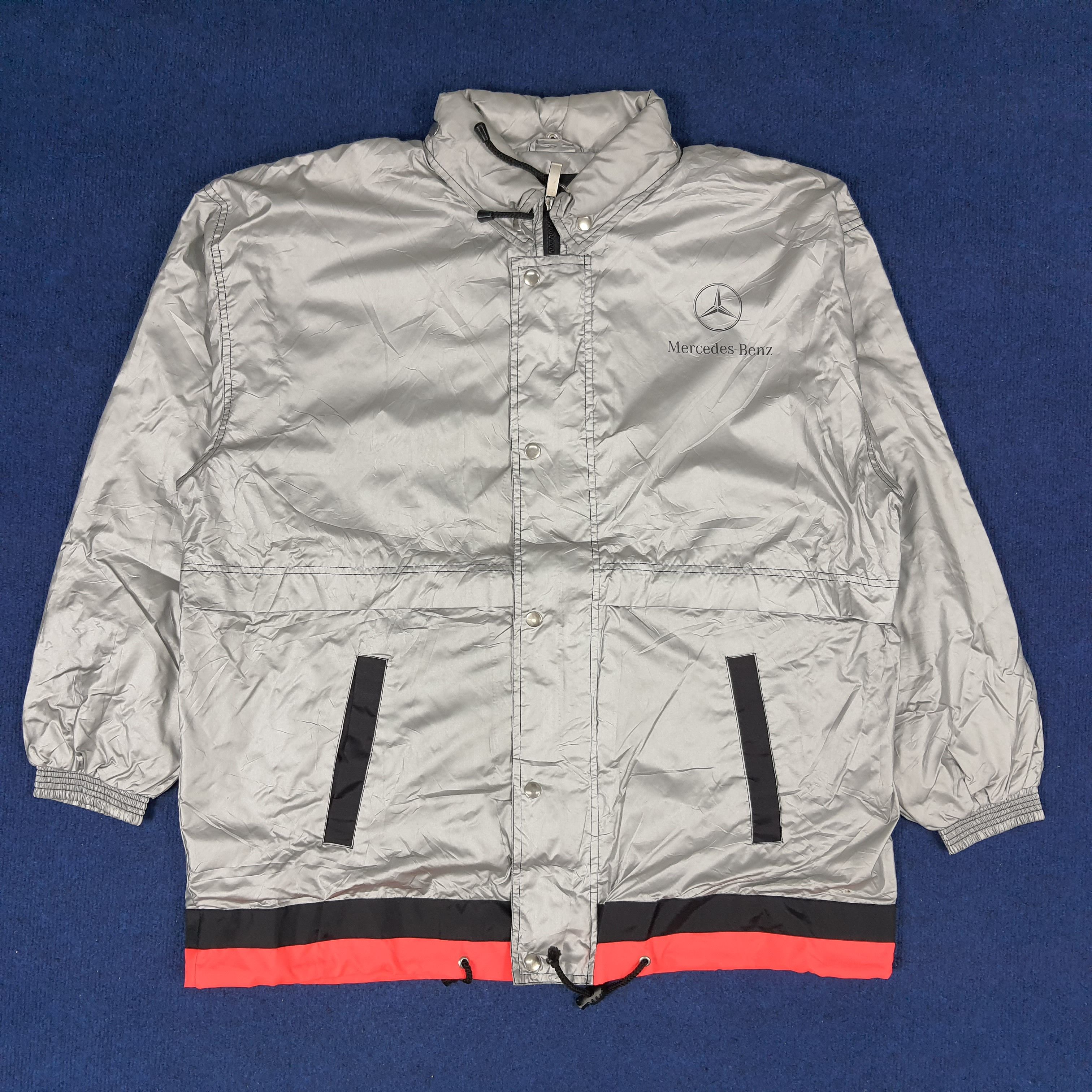 Mercedes-Benz × Vintage Vintage Mercedes Benz Safety Reflection Raincoat Windbreaker Size US XXL / EU 58 / 5 - 1 Thumbnail