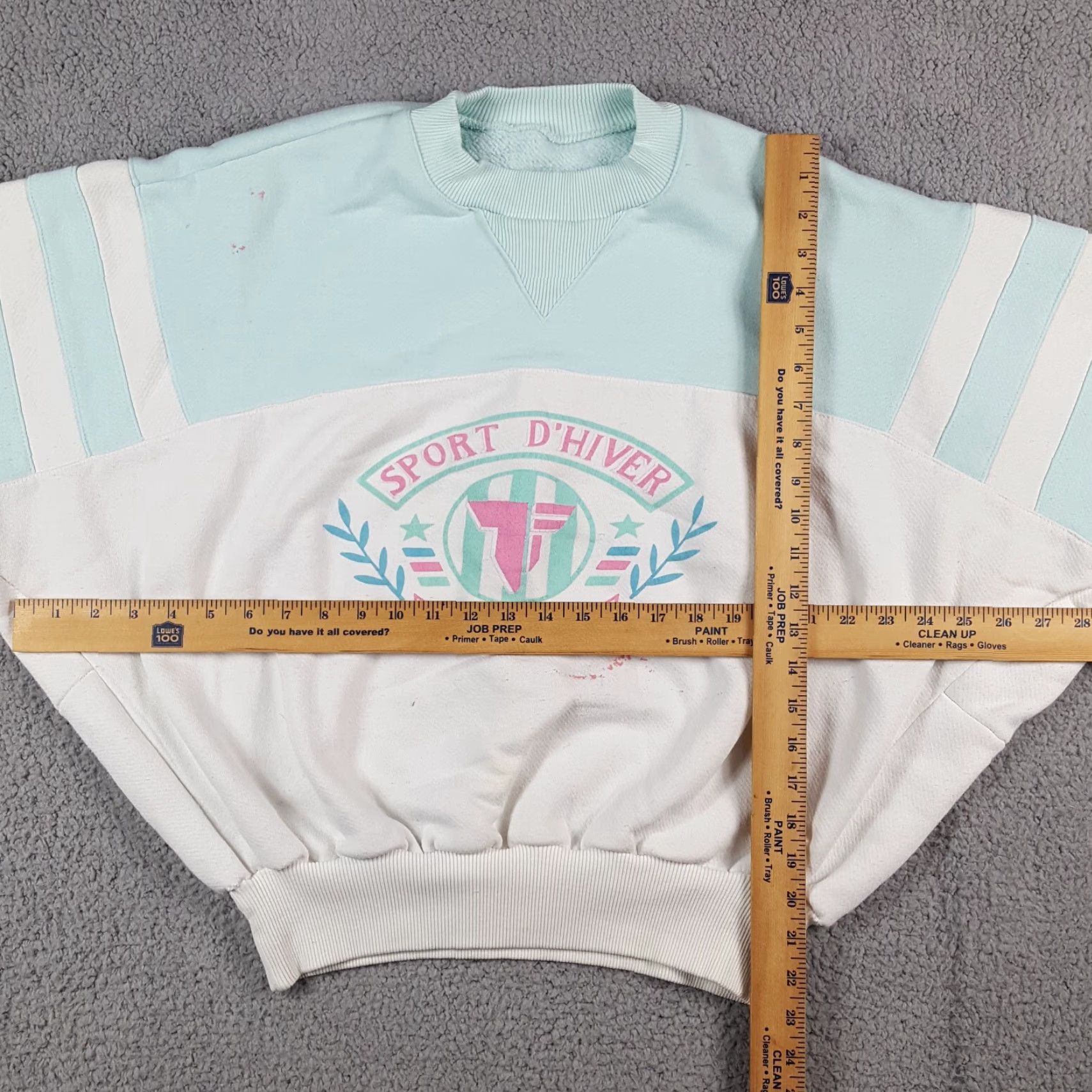 Jerzees VINTAGE Jerzees Sweatshirt Womens M Blue 80s 90s Winter Sport D'hiver Crewneck Pullover Size M / US 6-8 / IT 42-44 - 6 Thumbnail