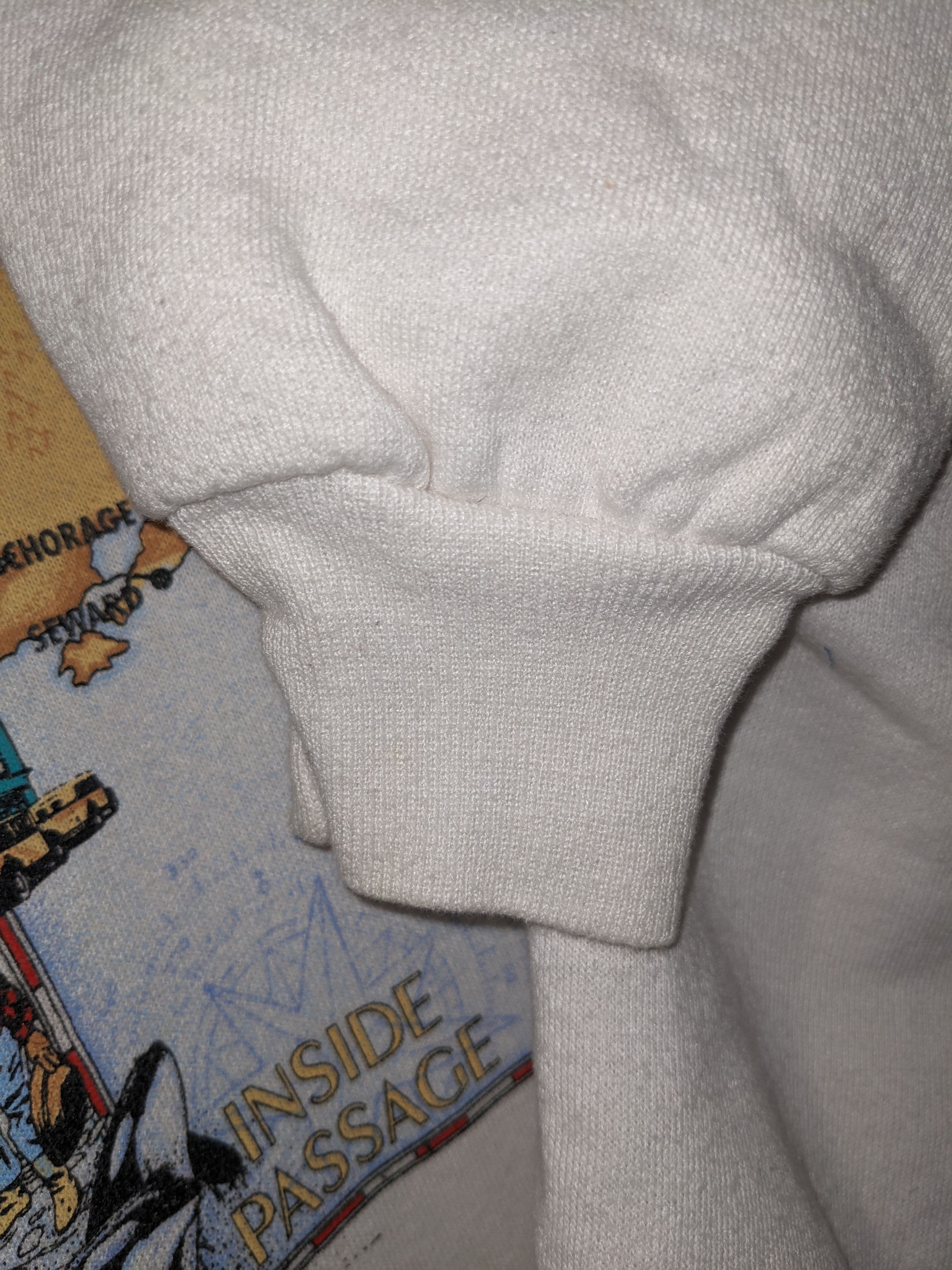 Vintage Vintage 90s Alaska Map Tourist White Large Sweatshirt Size US L / EU 52-54 / 3 - 6 Thumbnail