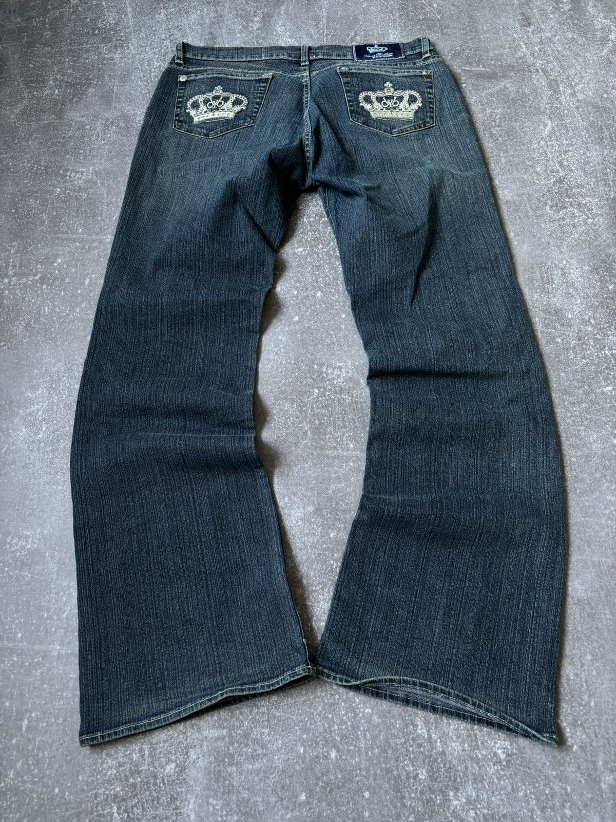 Pre-owned Hysteric Glamour X If Six Was Nine Victoria Beckham Flare Jeans Y2k If Six Was Nine Style In Blue