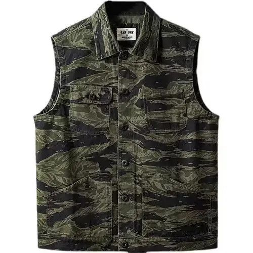 Designer × Vintage full pattern tiger camo multi function vest Size US L / EU 52-54 / 3 - 2 Thumbnail