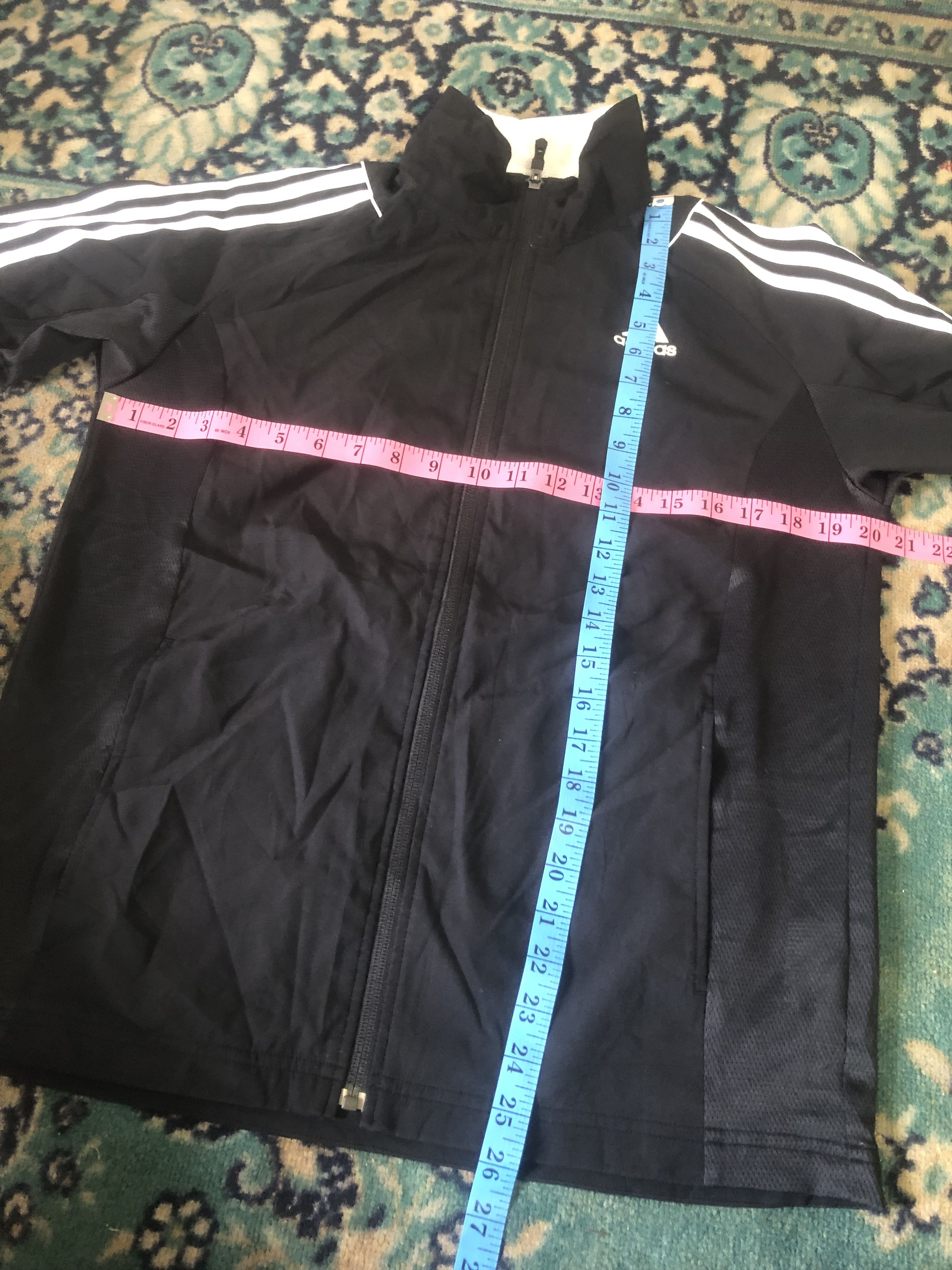 Adidas Adidas Windbreaker Running Wear Three Stripe Black Small Size US S / EU 44-46 / 1 - 7 Thumbnail