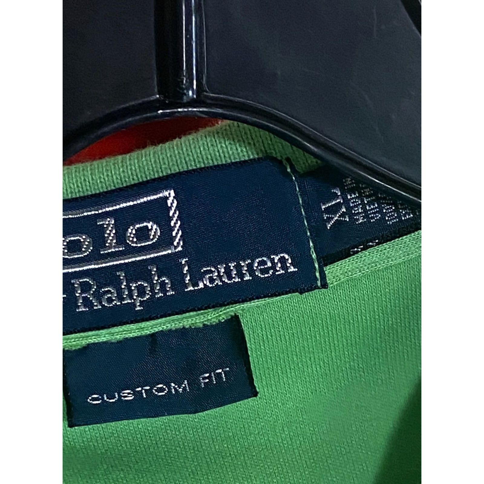 Ralph Lauren Polo Shirt XL Polo Ralph Lauren Poly Green Orange POLO SHIRT XL Custom Fit Mens Size US XL / EU 56 / 4 - 5 Thumbnail