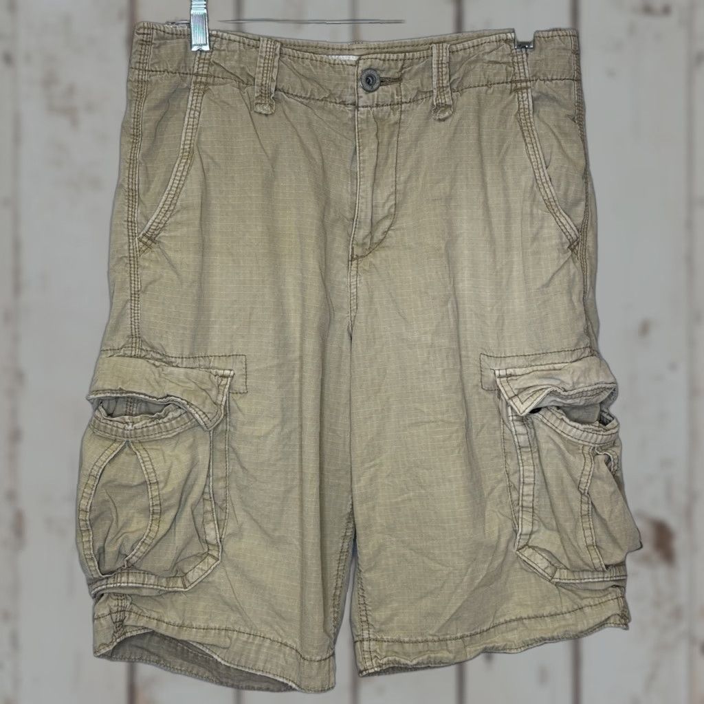 American Eagle Outfitters American Eagle Longboard Ripstop Cargo Shorts Mens 30 Light Khaki Tan Size US 30 / EU 46 - 1 Thumbnail