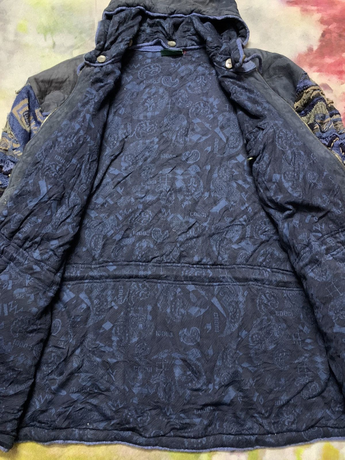 Coogi Vintage COOGI Wool Knitted Leather Oversized Size US L / EU 52-54 / 3 - 10 Thumbnail