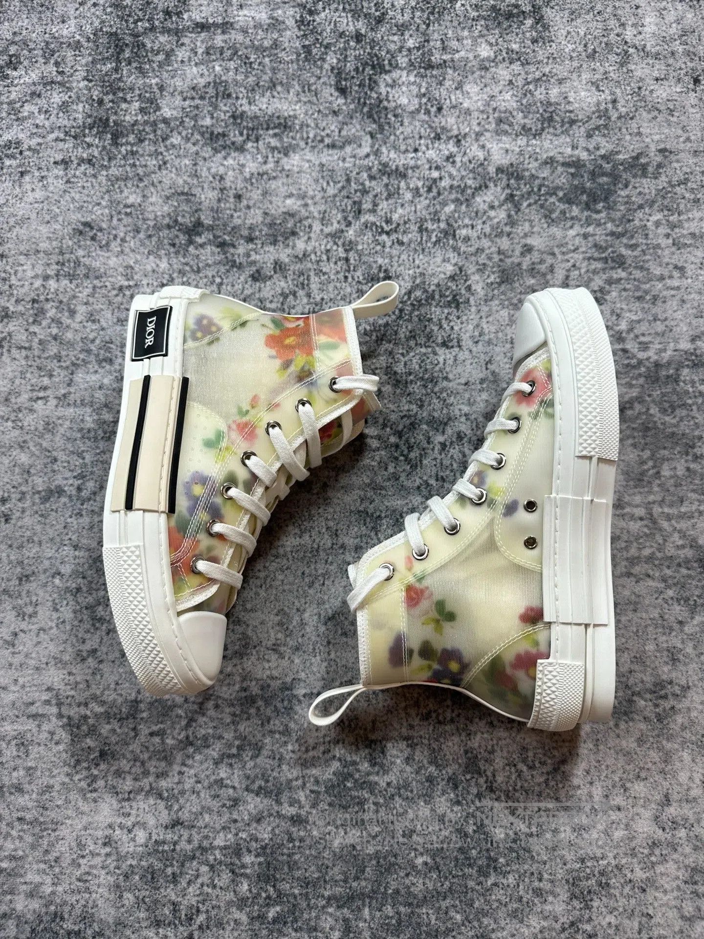 Dior Dior B23 Floral High-Top Sneakers. Size US 5 / IT 35 - 3 Thumbnail
