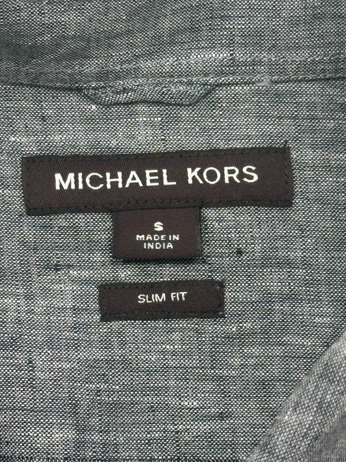 Michael Kors Michael Kors Slim Fit Long Sleeve Button Down Gray Men's S Size US S / EU 44-46 / 1 - 6 Thumbnail