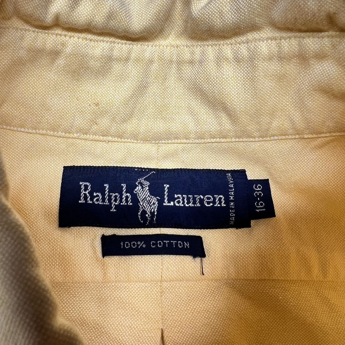 Polo Ralph Lauren Polo Ralph Lauren Button Down Shirt 16-33 Yellow Logo Oxford Size US M / EU 48-50 / 2 - 8 Thumbnail