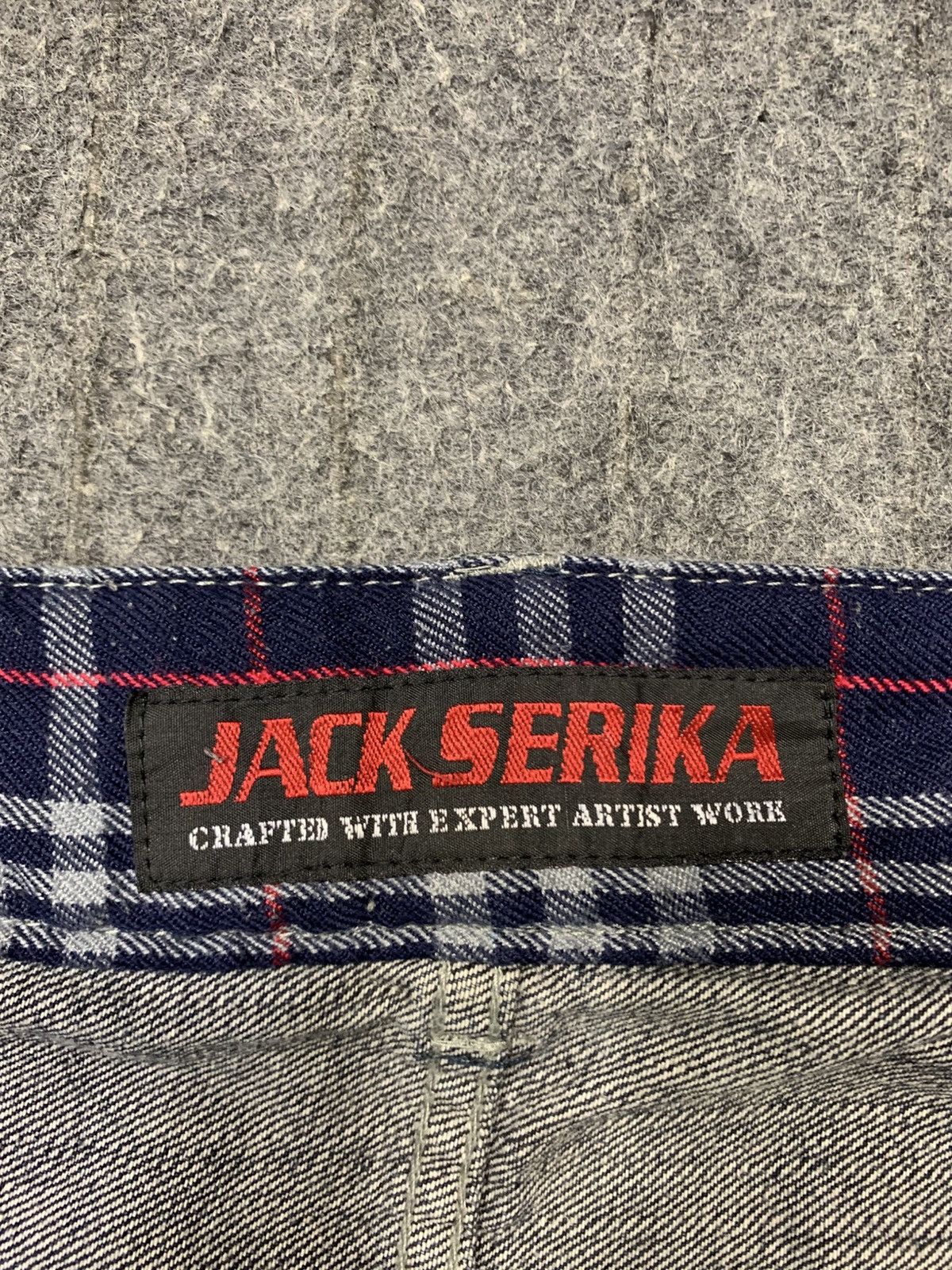 Japanese Brand Jack Serika Whisker Indigo Denim Straight Leg Zipper Pocket Size US 35 - 6 Thumbnail