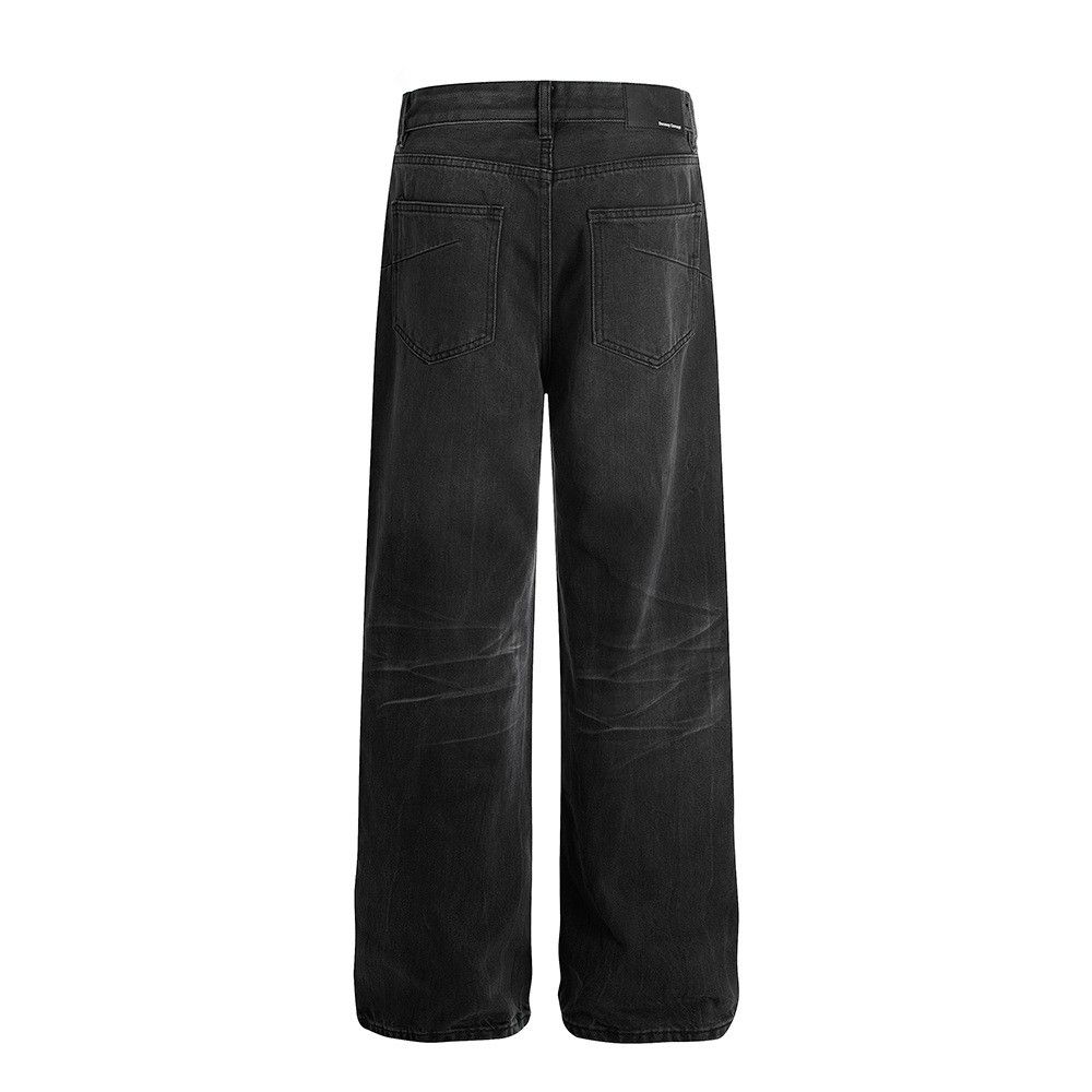Jean Men's punk vintage washed distressed jeans Size US 32 / EU 48 - 2 Thumbnail
