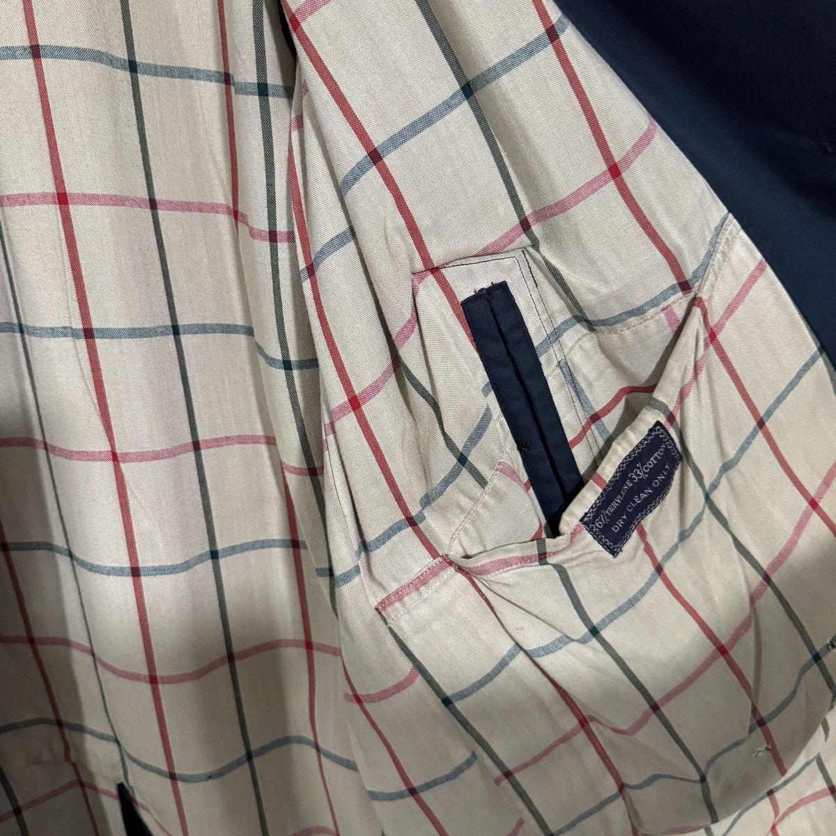 Burberry Vintage Burberrys Navy Balmacaan Nova Check Size US L / EU 52-54 / 3 - 4 Thumbnail