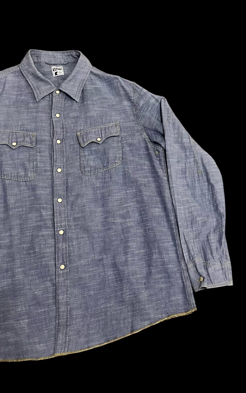 Fragment Design × Hiroshi Fujiwara × Japanese Brand Mad Hectic Chambray Button ups shirt Size US L / EU 52-54 / 3 - 2 Thumbnail