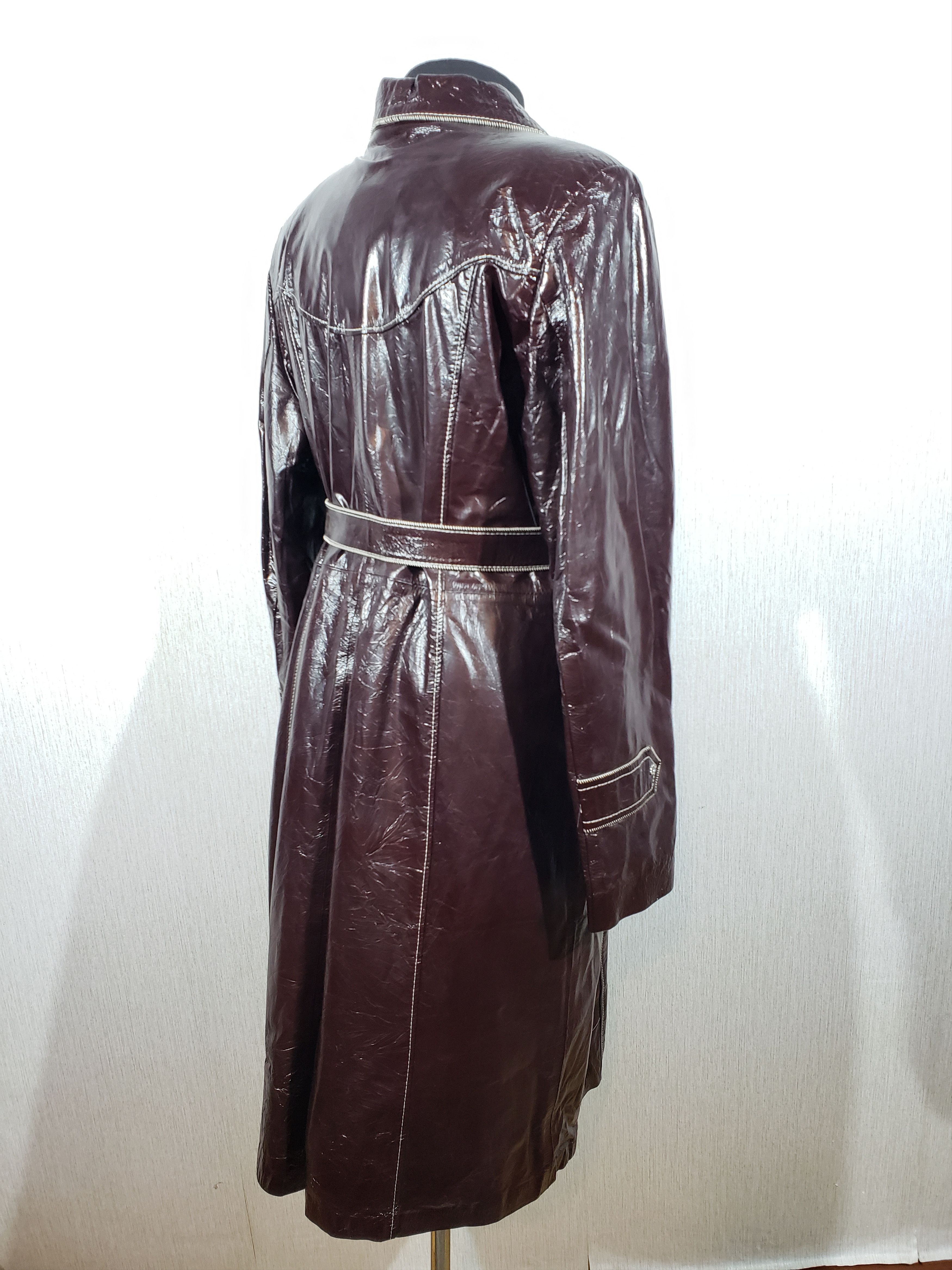 Other Stylish women's brown leather coat with buttons. Size XL / US 12-14 / IT 48-50 - 5 Thumbnail