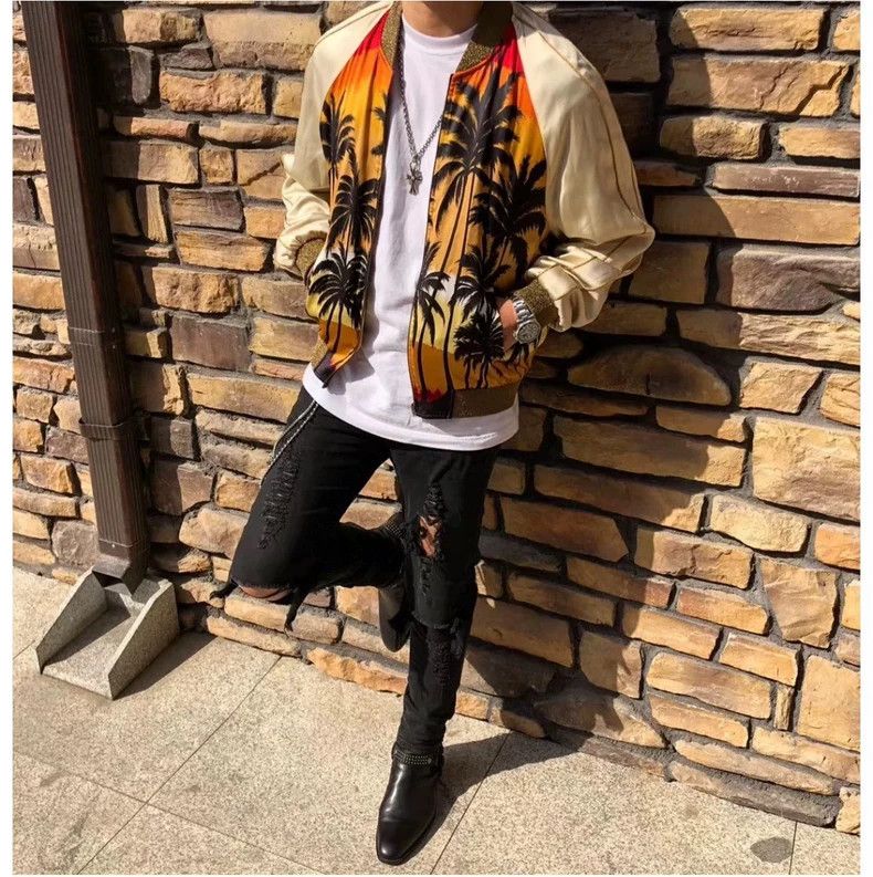 Saint Laurent Paris saint Laurent parisGold Thread Coconut Tree Jacket 2503-Ne Size XS / US 0-2 / IT 36-38 - 7 Thumbnail