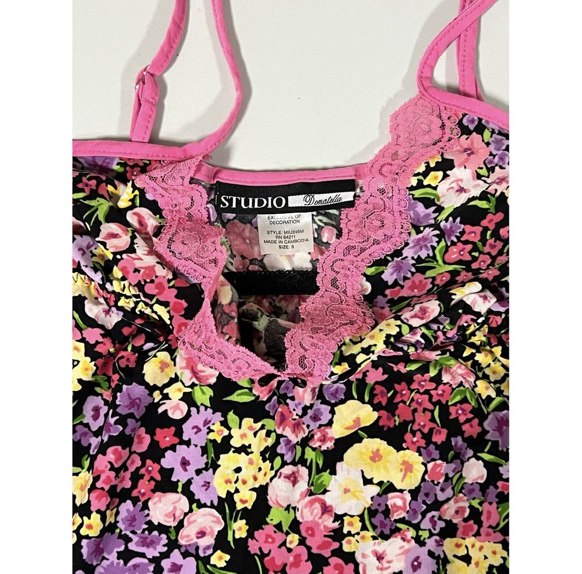 Japanese Brand Studio Donatella Floral Lace Babydoll Top Shirt Size S 🌸✨ Size S / US 4 / IT 40 - 5 Thumbnail