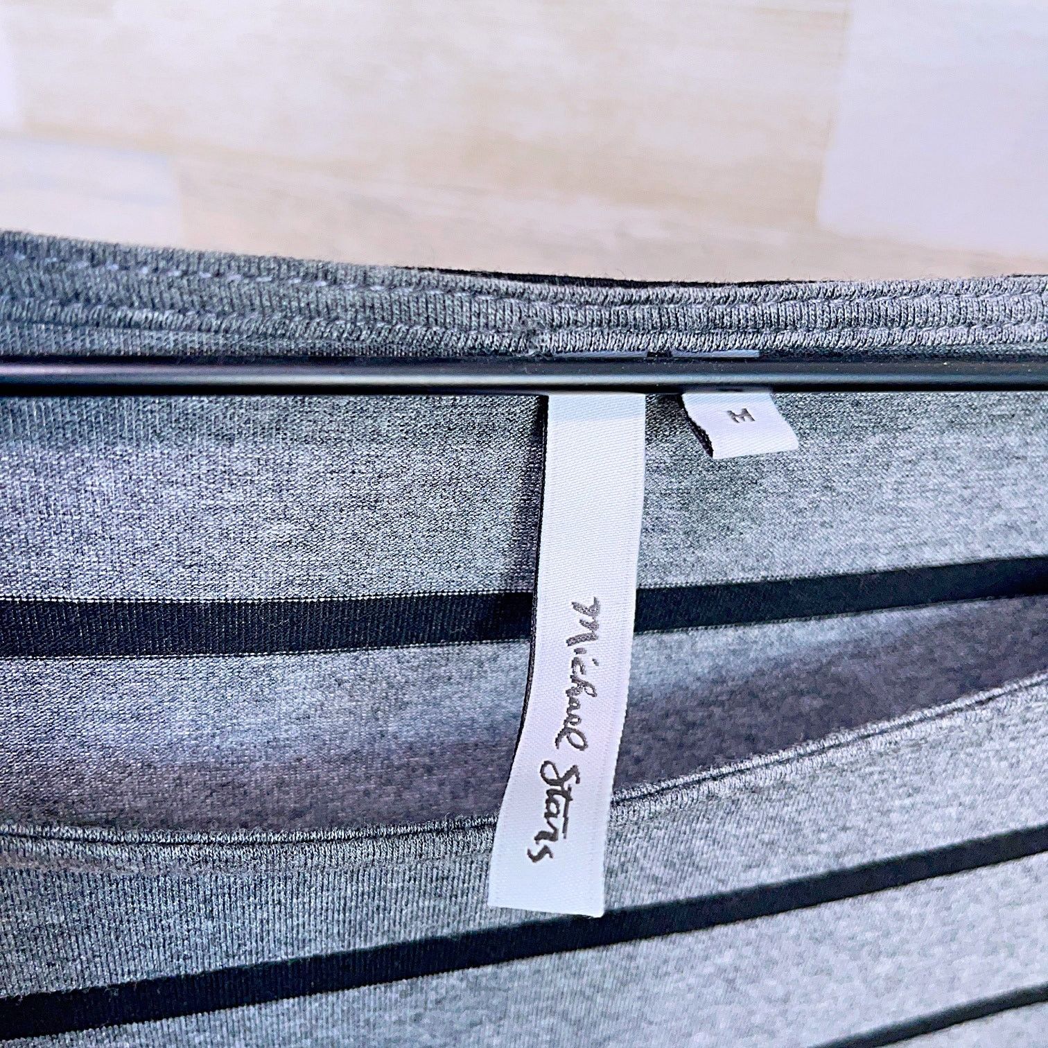 Other Michael Stars Striped Side Ruched T Shirt Dress Gray Black M Size M / US 6-8 / IT 42-44 - 6 Thumbnail