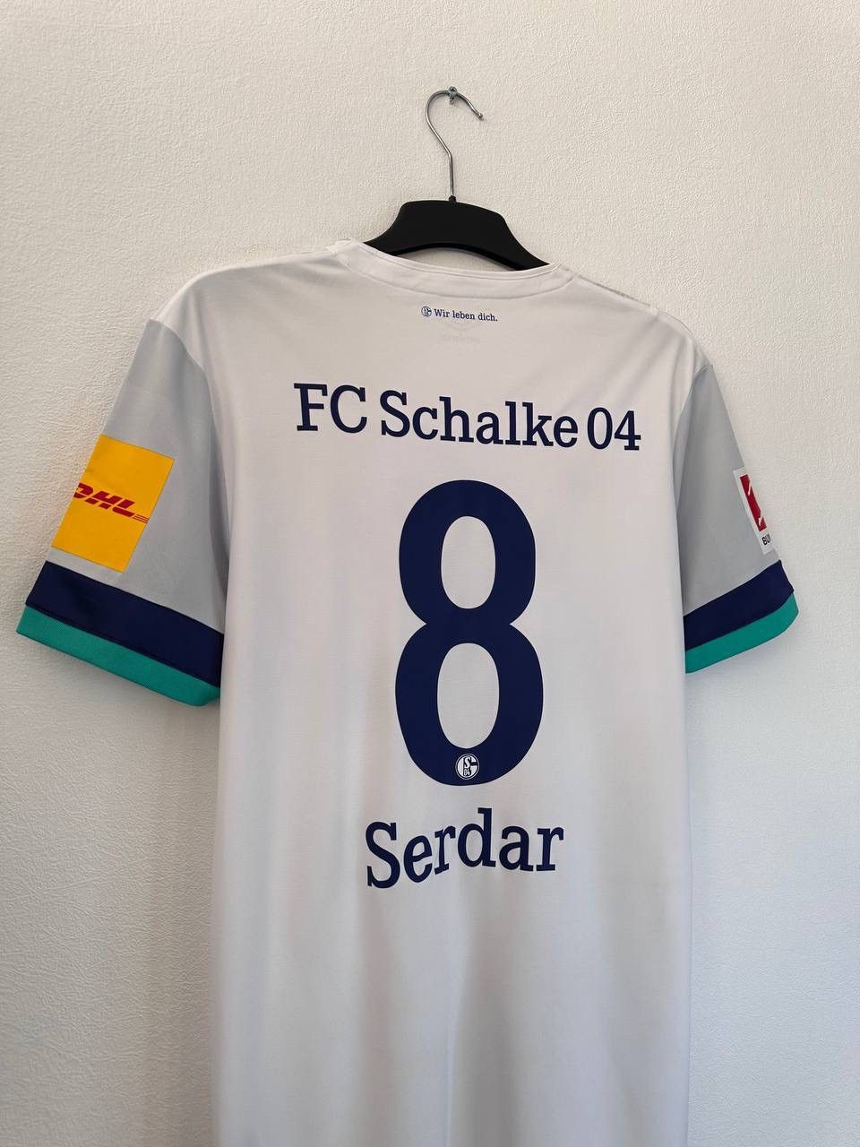 Umbro FC Schalke 04 Away Soccer Jersey Umbro Gazprom Serdar #8 Size US L / EU 52-54 / 3 - 11 Thumbnail