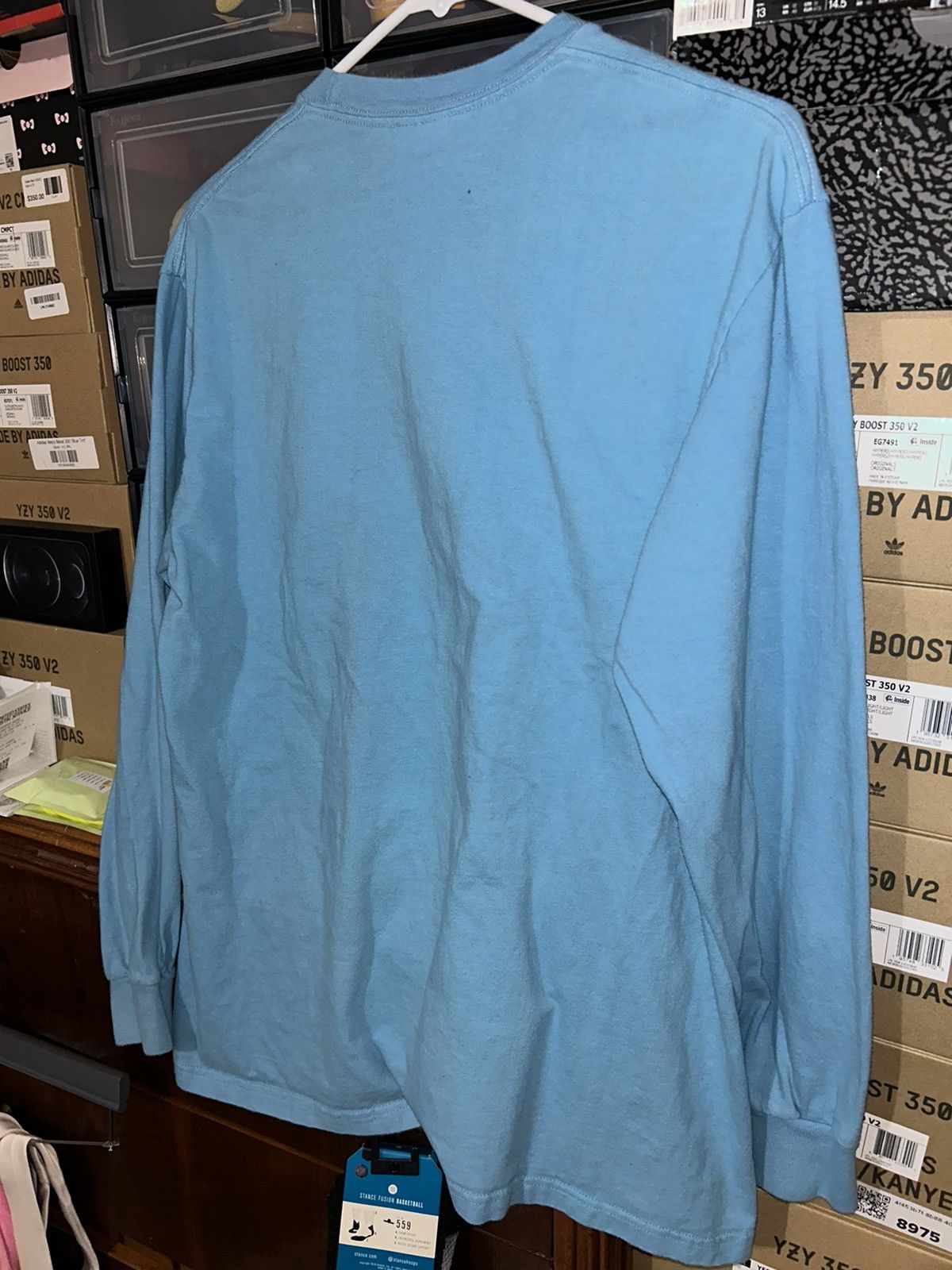 Supreme Supreme Faces Long-Sleeve Tee FW19 Light Slate size Medium Size US M / EU 48-50 / 2 - 6 Thumbnail