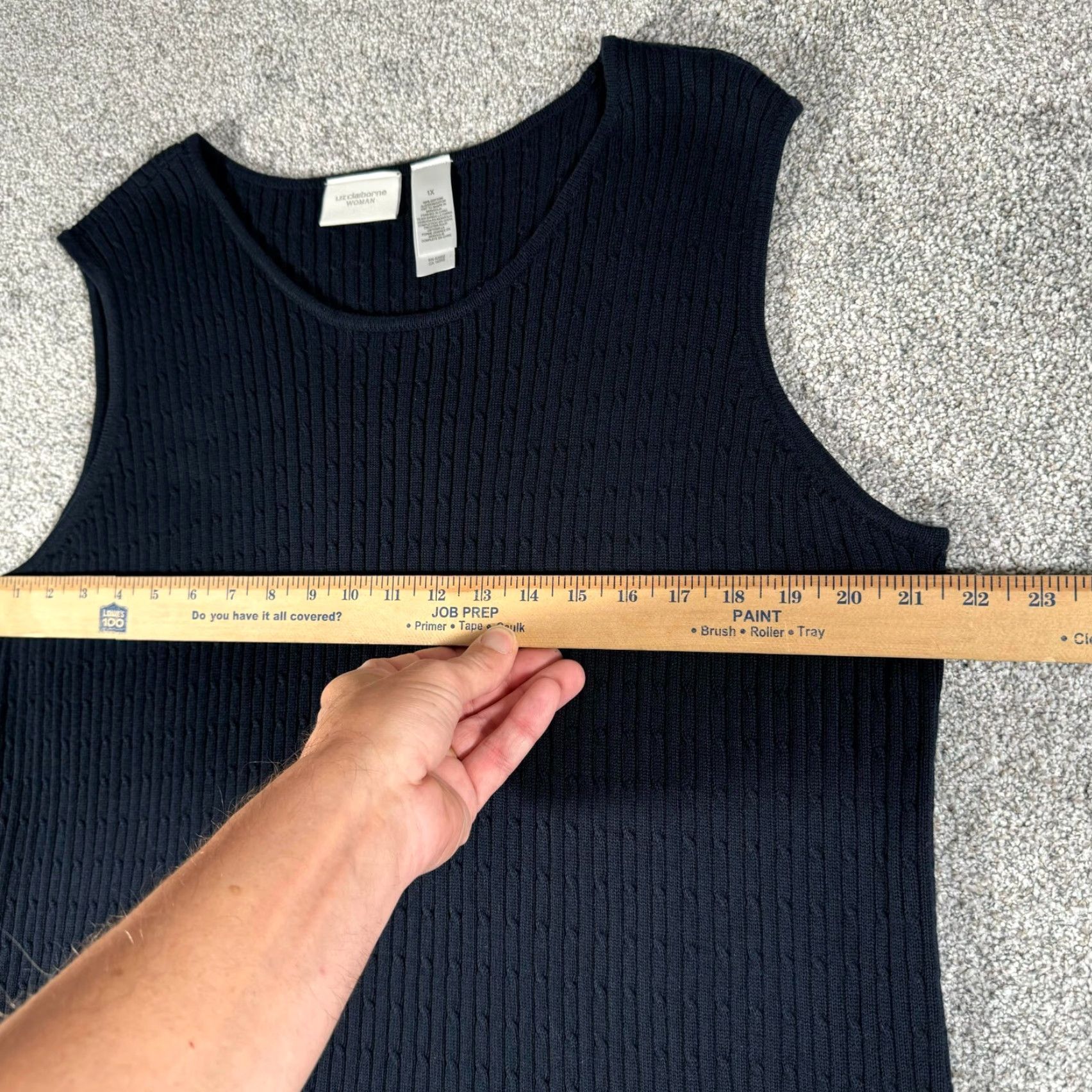 Liz Claiborne Liz Claiborne Knit Tank Top Sweater 1X Plus Womens Dark Academia Preppy 90s Y2K Blue Knit Tank Top Sweater Womens Size XL / US 12-14 / IT 48-50 - 7 Thumbnail
