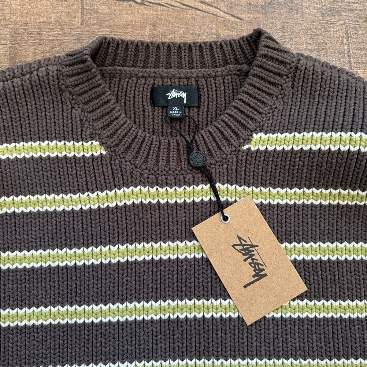 Stussy Stussy striped chunky knit sweater Size US XL / EU 56 / 4 - 3 Thumbnail