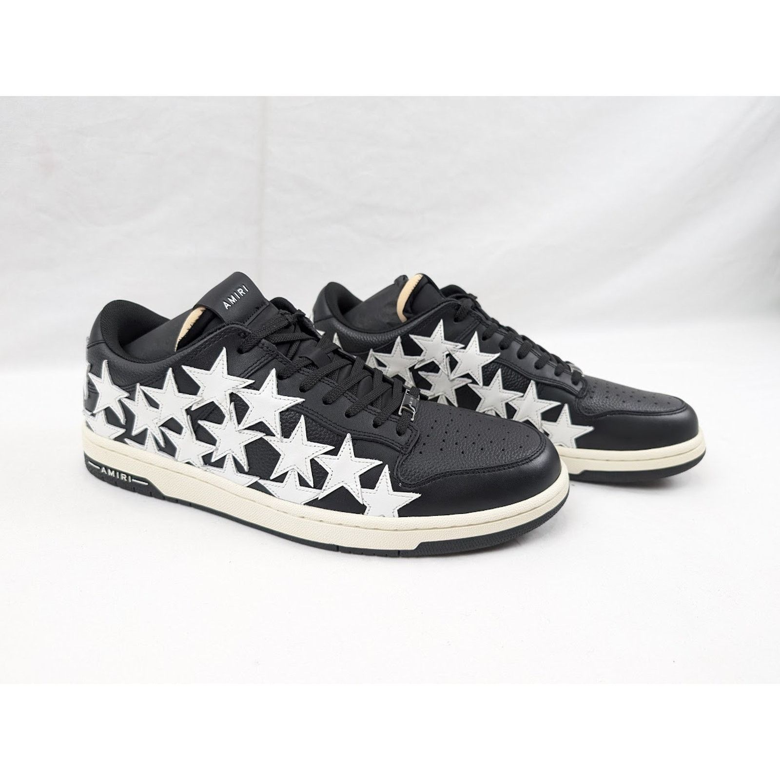 Amiri o1rshd1 Stars Low-Top Sneakers in Black/White Size US 13 / EU 46 - 13 Thumbnail
