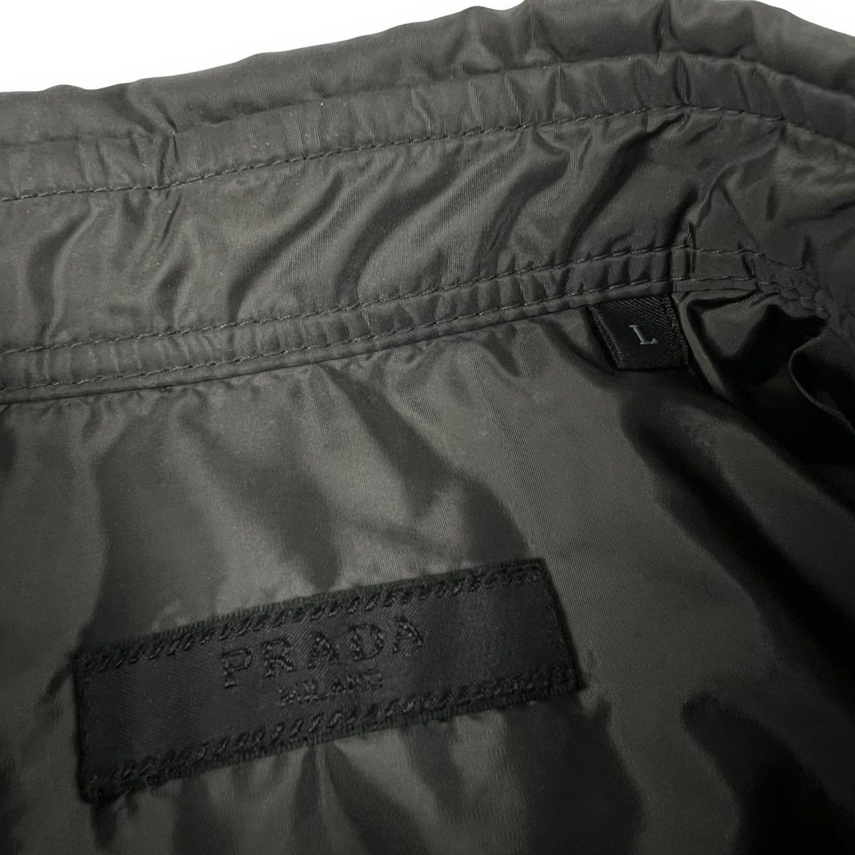 Prada Prada Grey Padded Nylon Overshirt Jacket Size US L / EU 52-54 / 3 - 8 Thumbnail