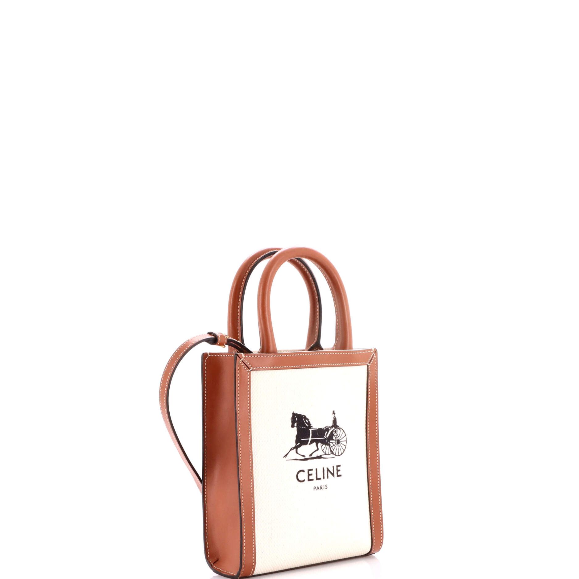 Celine Sulky Vertical Cabas Tote Canvas with Leather Mini Size ONE SIZE - 1 Thumbnail