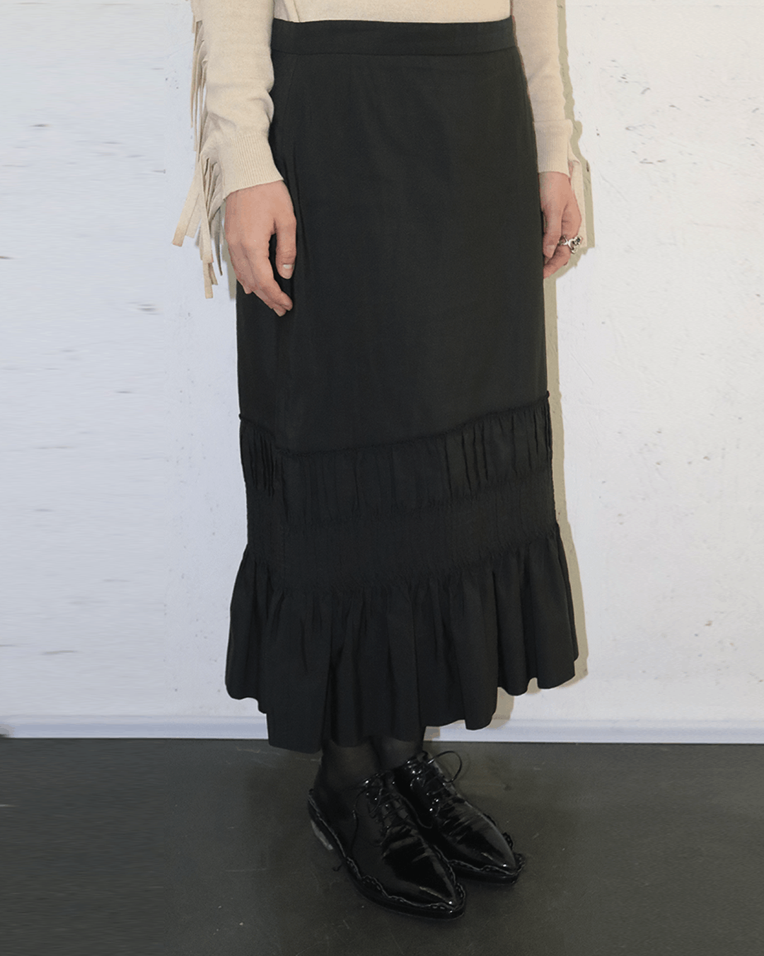 Dries Van Noten Dries Van Noten Frill-Trim Midi Skirt Size 25" / US 0 / IT 36 - 3 Thumbnail