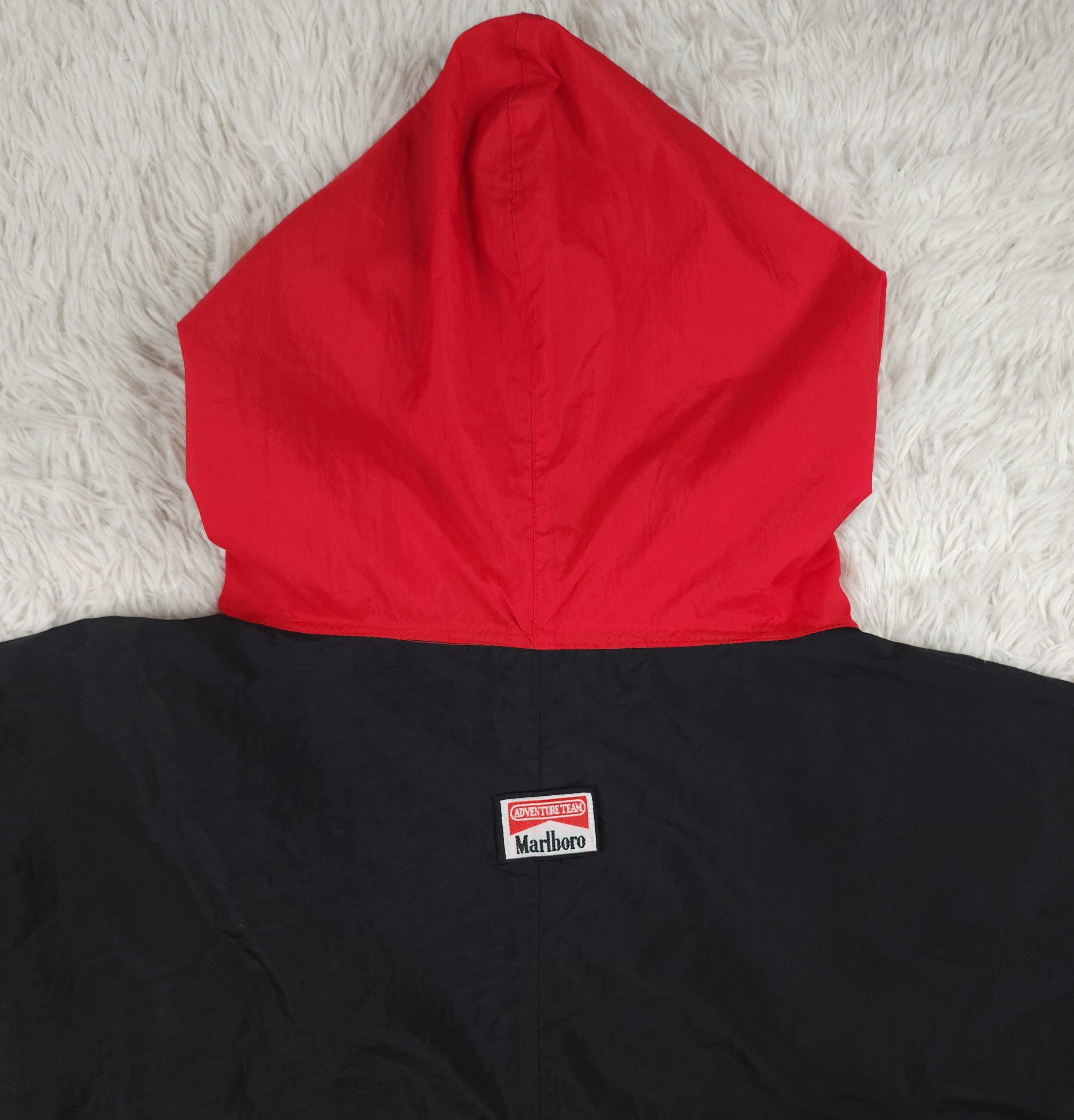 Marlboro Vintage Marlboro hoodied windbreaker jacket Size US XL / EU 56 / 4 - 9 Thumbnail
