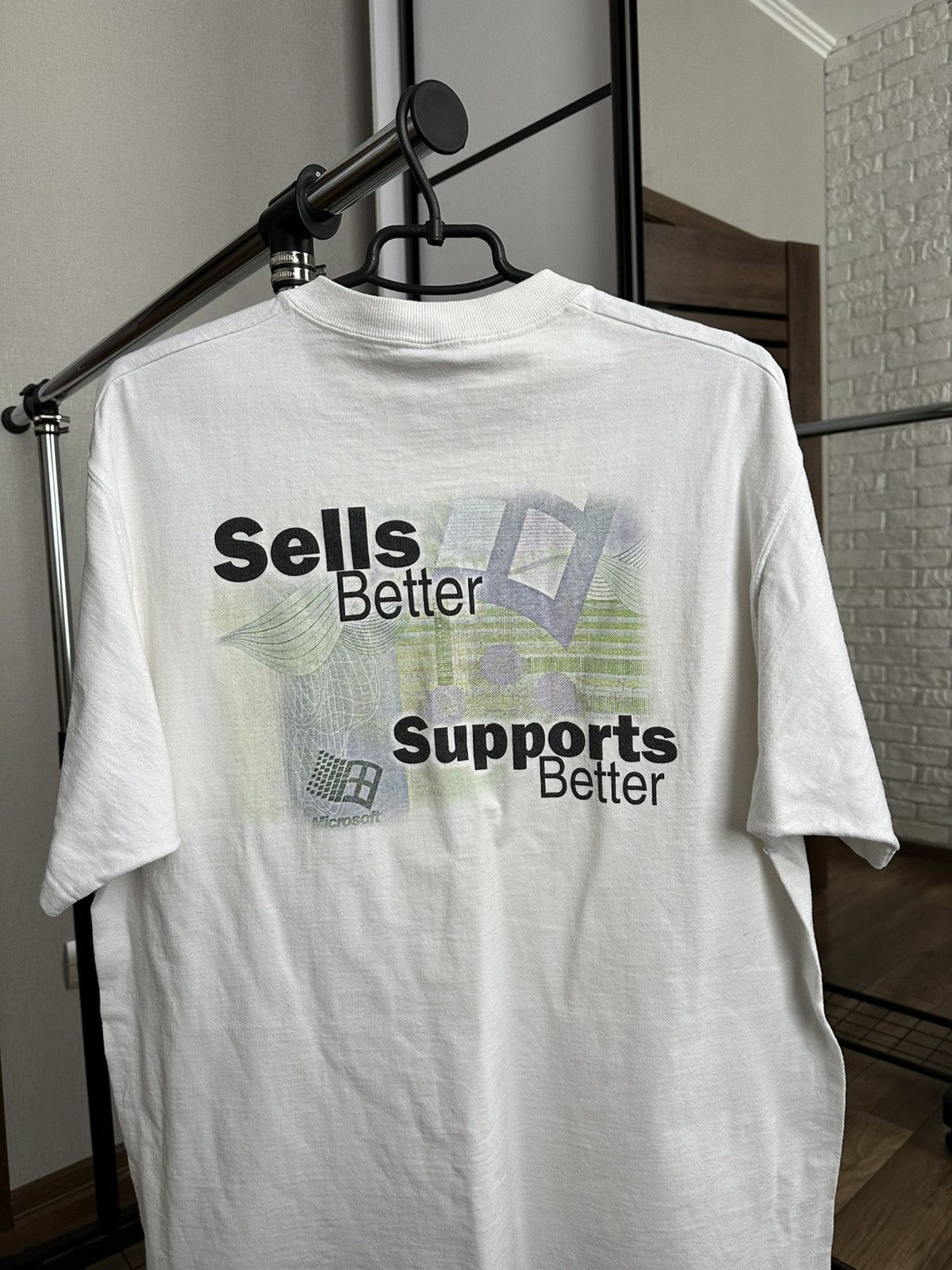 Microsoft 1998 Windows Microsoft Vintage T-Shirt Tee USA Size US L / EU 52-54 / 3 - 4 Thumbnail