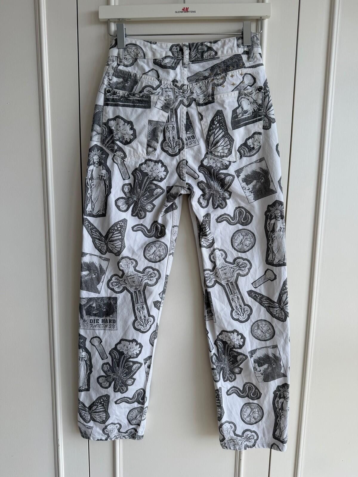 Ksubi new ksubi womens denim jeans nine o white cross print 26 8 Size 26" / US 2 / IT 38 - 5 Thumbnail