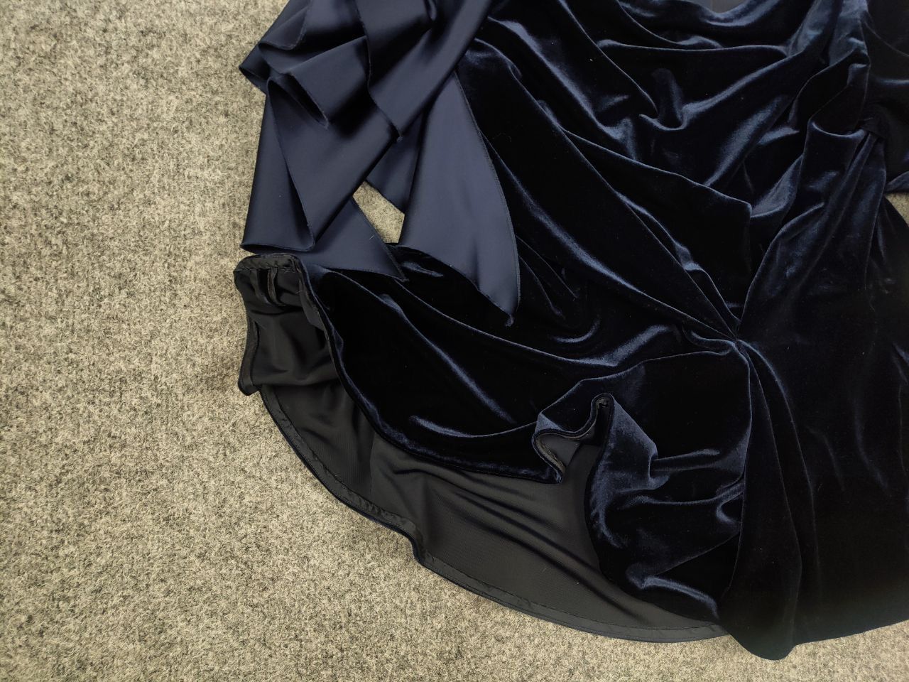 Other Talbot Runhof Design blue velvet with bow Women's Top Size XL / US 12-14 / IT 48-50 - 6 Thumbnail