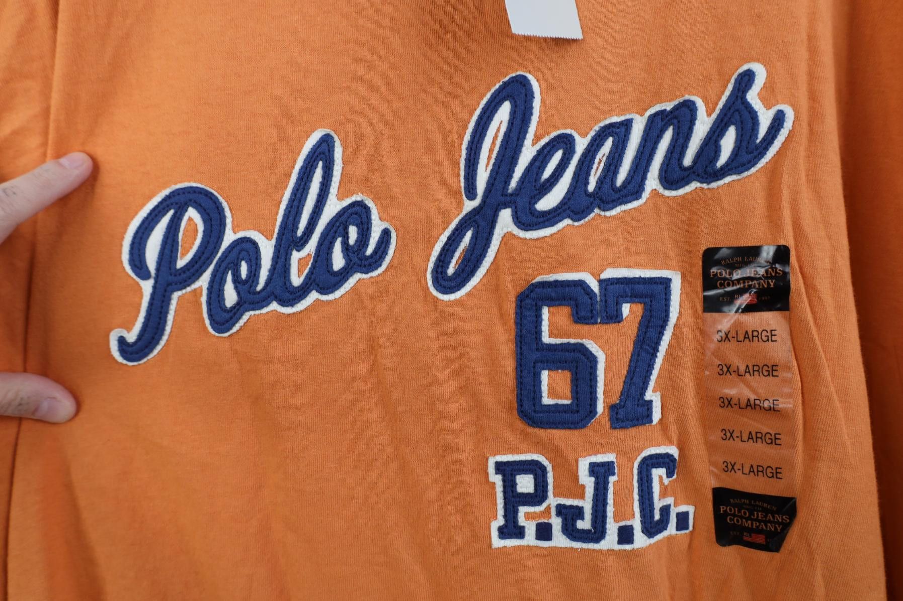 Polo Ralph Lauren Deadstock Vintage Y2K 2004 Ralph Lauren Spell Out T-Shirt Size US XXL / EU 58 / 5 - 6 Thumbnail