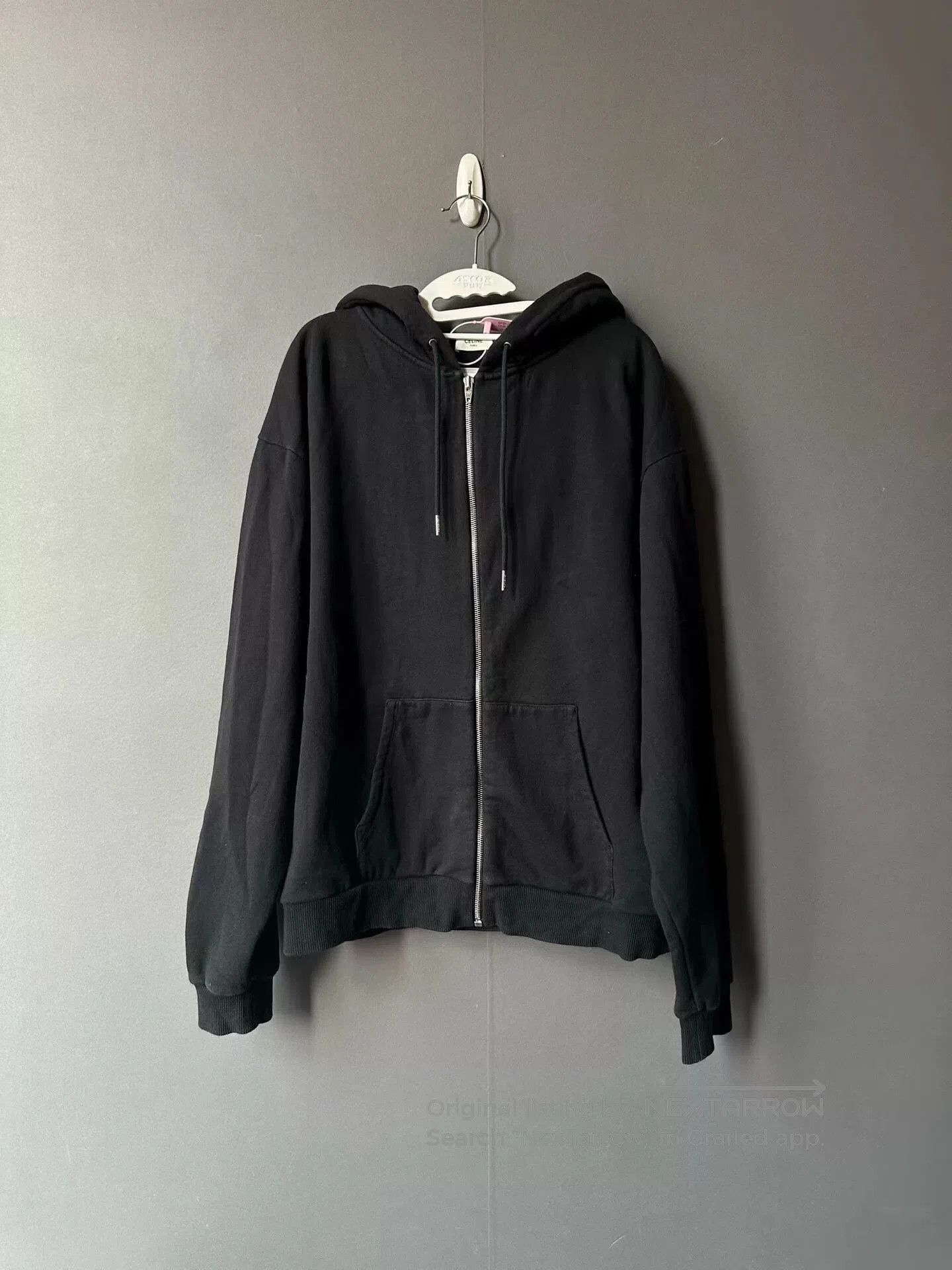 Celine celine logo zip-up hoodie in black. Size US XL / EU 56 / 4 - 1 Thumbnail