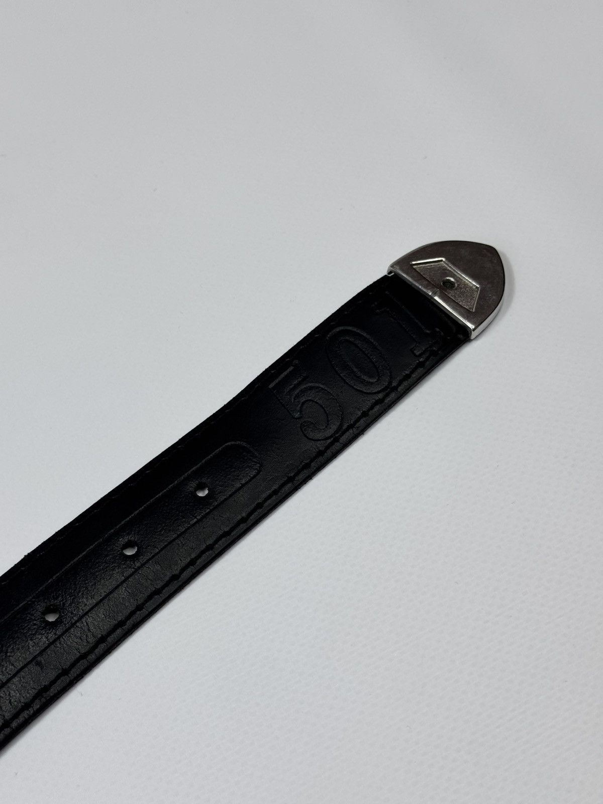 Levi's Vintage Levi’s 501 Logo Leather Belt USA Y2k distressed Size ONE SIZE - 9 Thumbnail