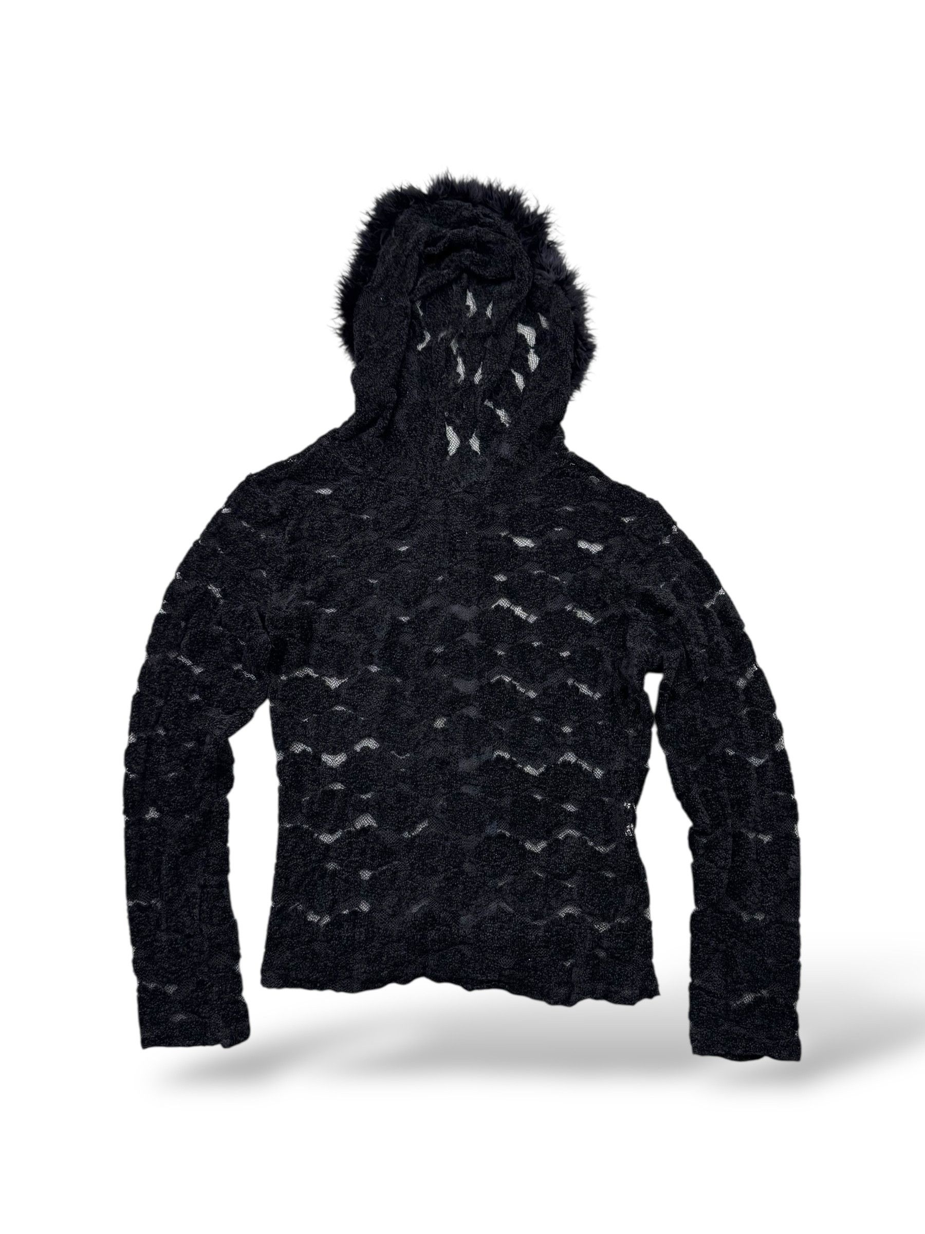 Japanese Brand Vintage Mesh Hoodie With Real Hood W307(V9) Size S / US 4 / IT 40 - 4 Thumbnail