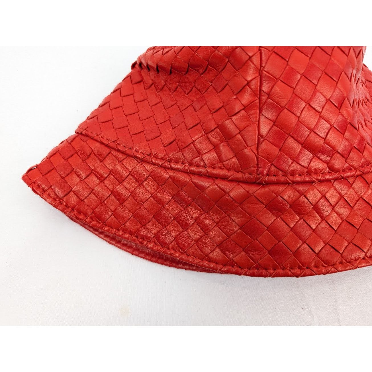 Bottega Veneta o1rshd1 Size: M / Nappa Intreccio Hat / Cap in Poppy Size ONE SIZE - 4 Thumbnail