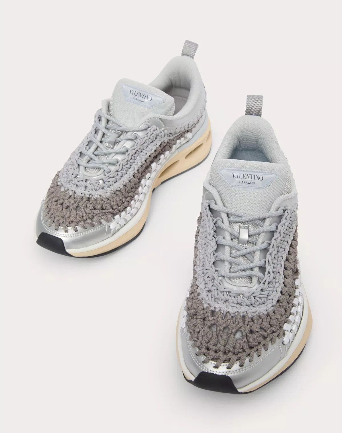 Valentino o1s1wg110625 Vlogo Easyknot In Woven Fabric in Multicolor Size US 7 / IT 37 - 4 Thumbnail