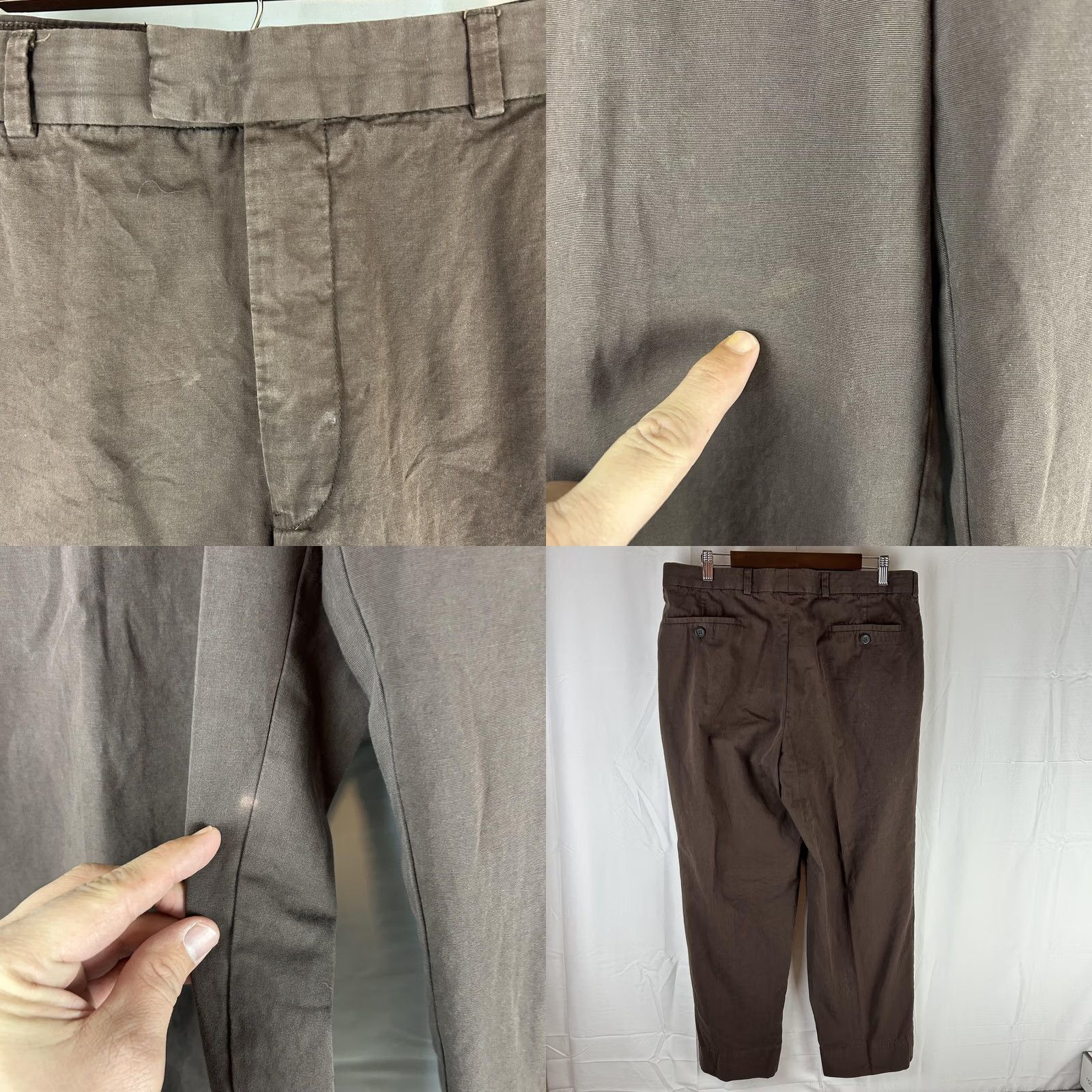 Ermenegildo Zegna Ermenegildo Zegna Pants Men 36x29 Cotton Chino Dress Slacks Brown Straight Leg Size US 38 / EU 54 - 8 Thumbnail