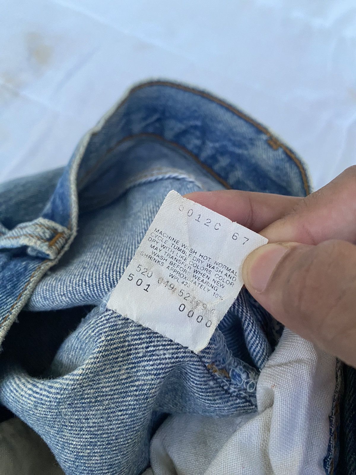 Levi's × Levi's Vintage Clothing VINTAGE LEVIS 501 USA THRASHED DISTRESS DENIM JEANS Size US 34 / EU 50 - 11 Thumbnail