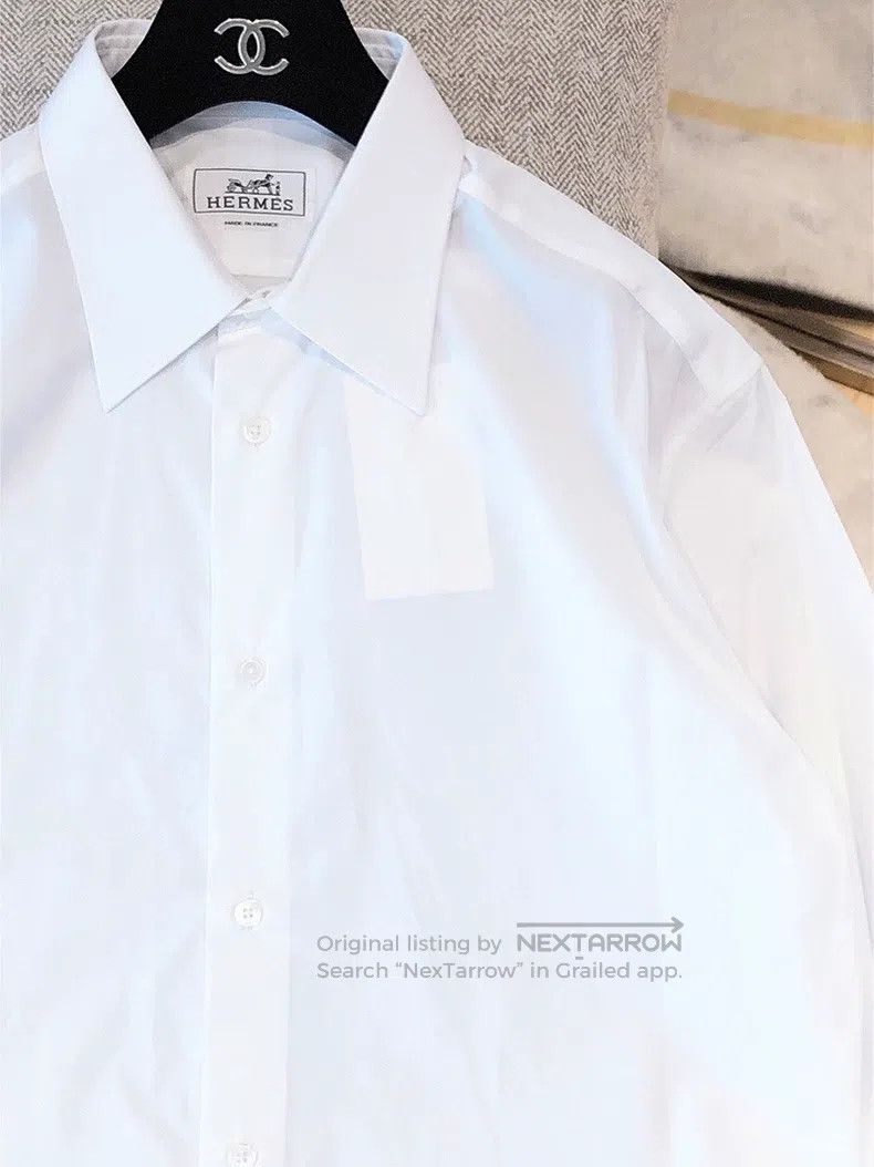 Hermes Hermes Classic men's white shirt Size US XXS / EU 40 - 3 Thumbnail