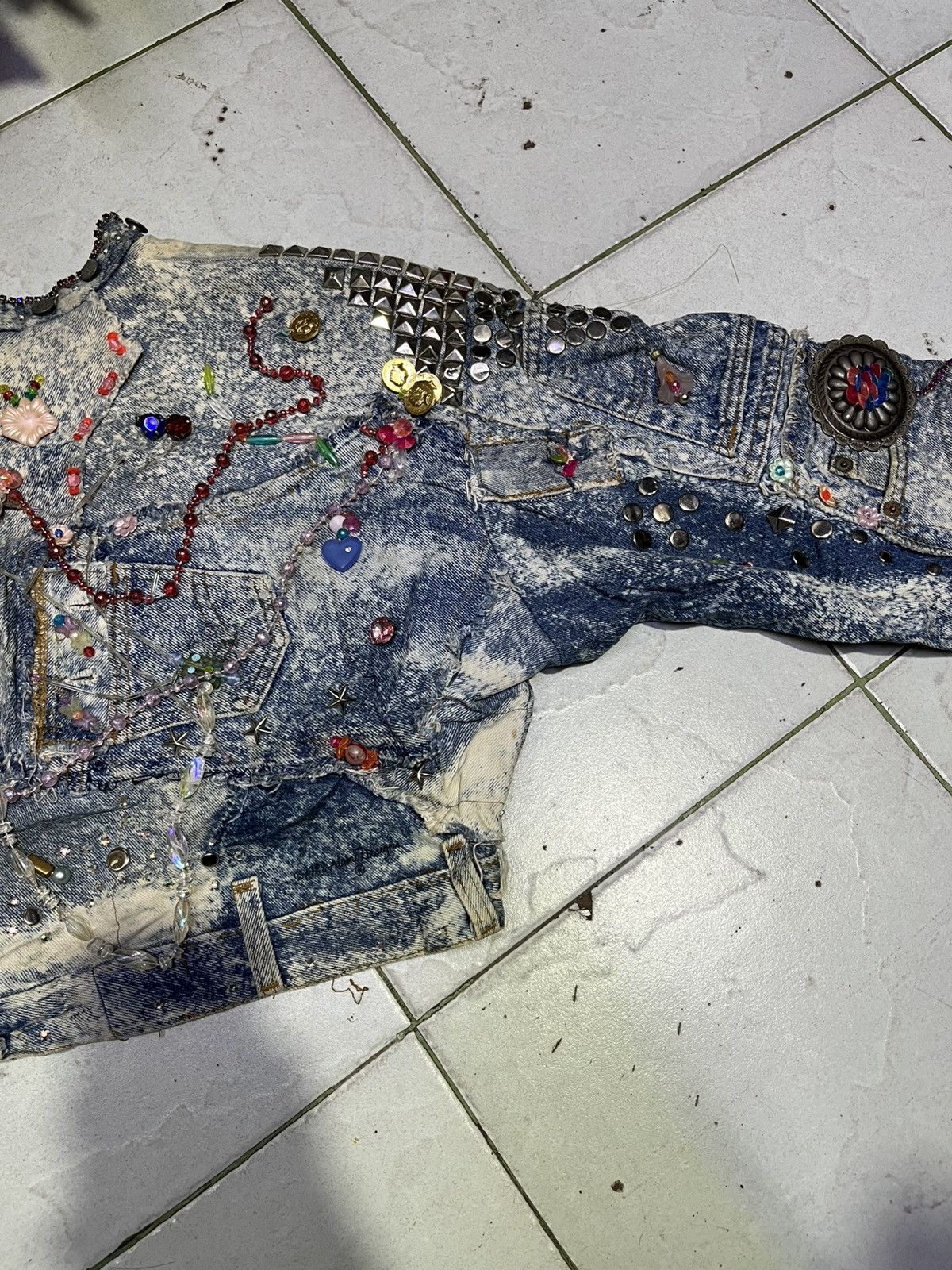 Levi's 🔥🔥🔥 Very Rare Levis Patchwork X Tony Alamo Denim Jacket Size US S / EU 44-46 / 1 - 19 Thumbnail