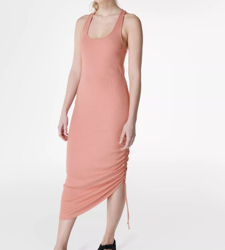 Sweaty Betty Sweaty Betty Weekend Twist Back Dress Bloom Pink ( M ) Size M / US 6-8 / IT 42-44 - 2 Thumbnail