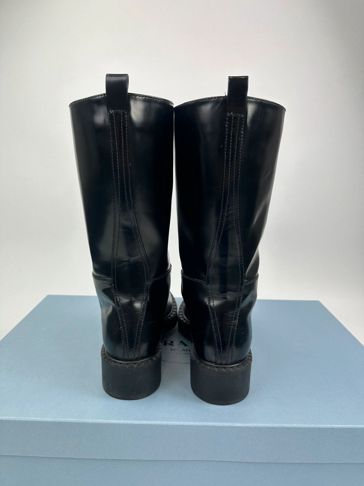 Prada Prada FW2021 Calf Leather Black Boots Vernis Patent Size US 8 / EU 41 - 6 Thumbnail