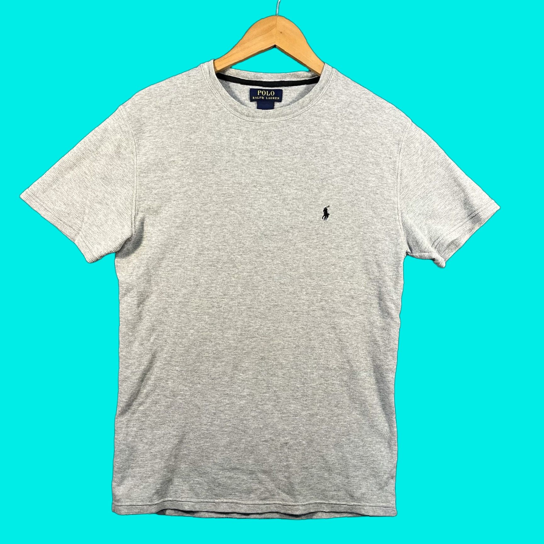 Polo Ralph Lauren Polo Ralph Lauren Shirt Mens L Gray Waffle Knit Crewneck Cotton Logo Pony Size US L / EU 52-54 / 3 - 1 Thumbnail